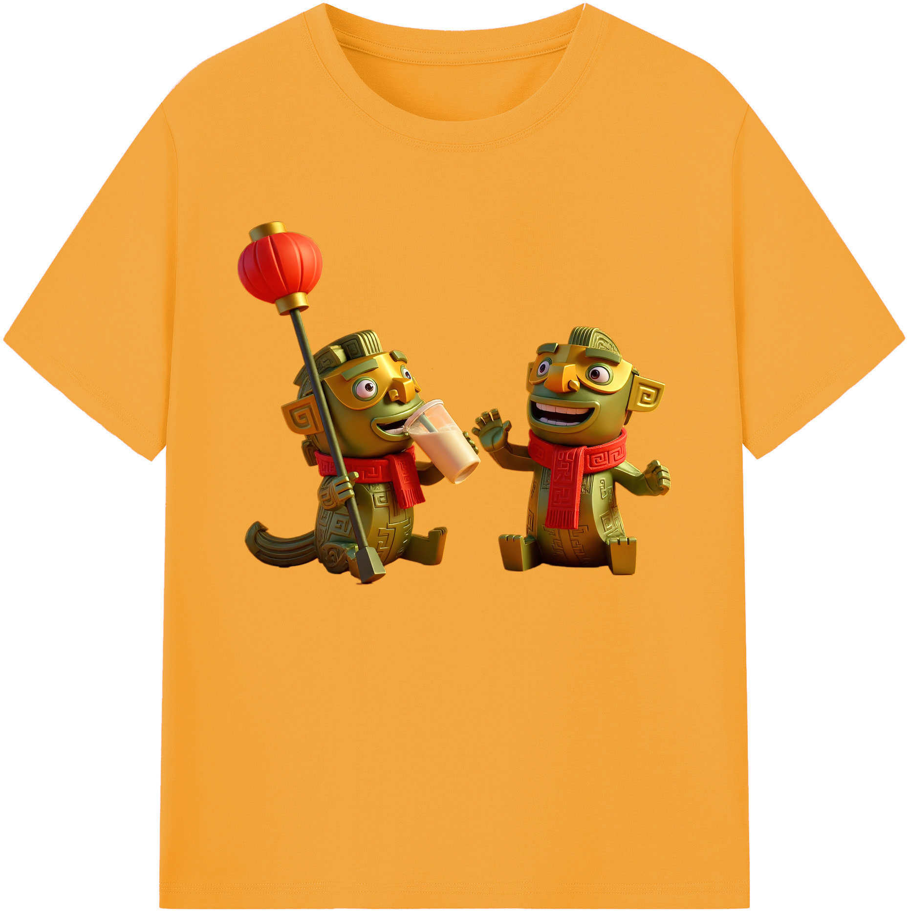 （画像用） Ne Zha 2 ナタ 魔童の大暴れ 綿100％ メンズ半袖Tシャツ｜肌触りやわらか＆通気性
