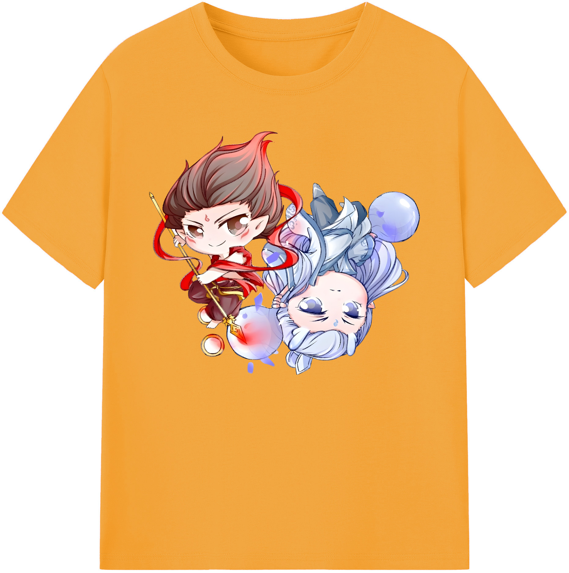 （画像用） Ne Zha 2 ナタ 魔童の大暴れ 綿100％ メンズ半袖Tシャツ｜肌触りやわらか＆通気性
