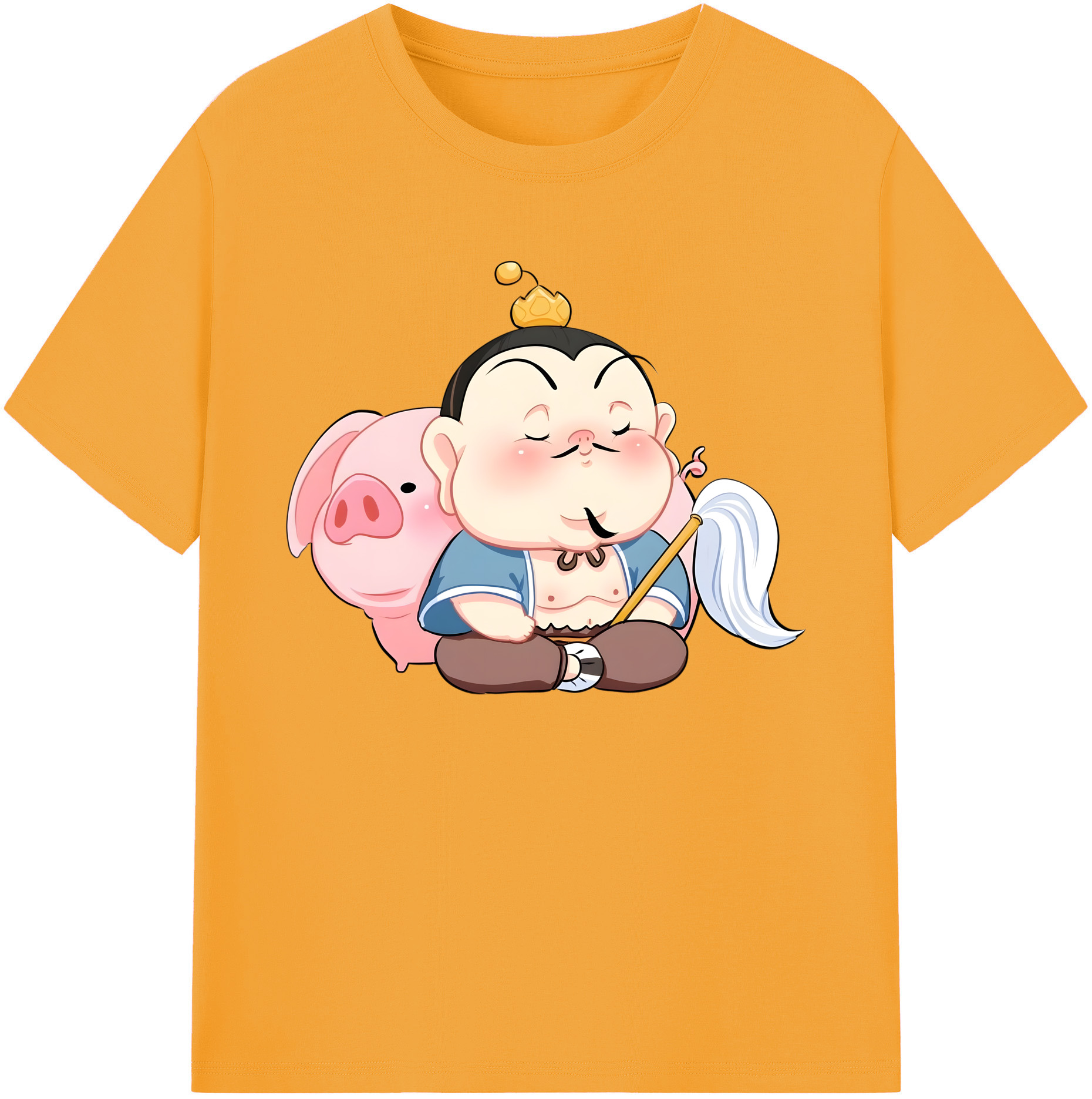 （画像用） Ne Zha 2 ナタ 魔童の大暴れ 綿100％ メンズ半袖Tシャツ｜肌触りやわらか＆通気性