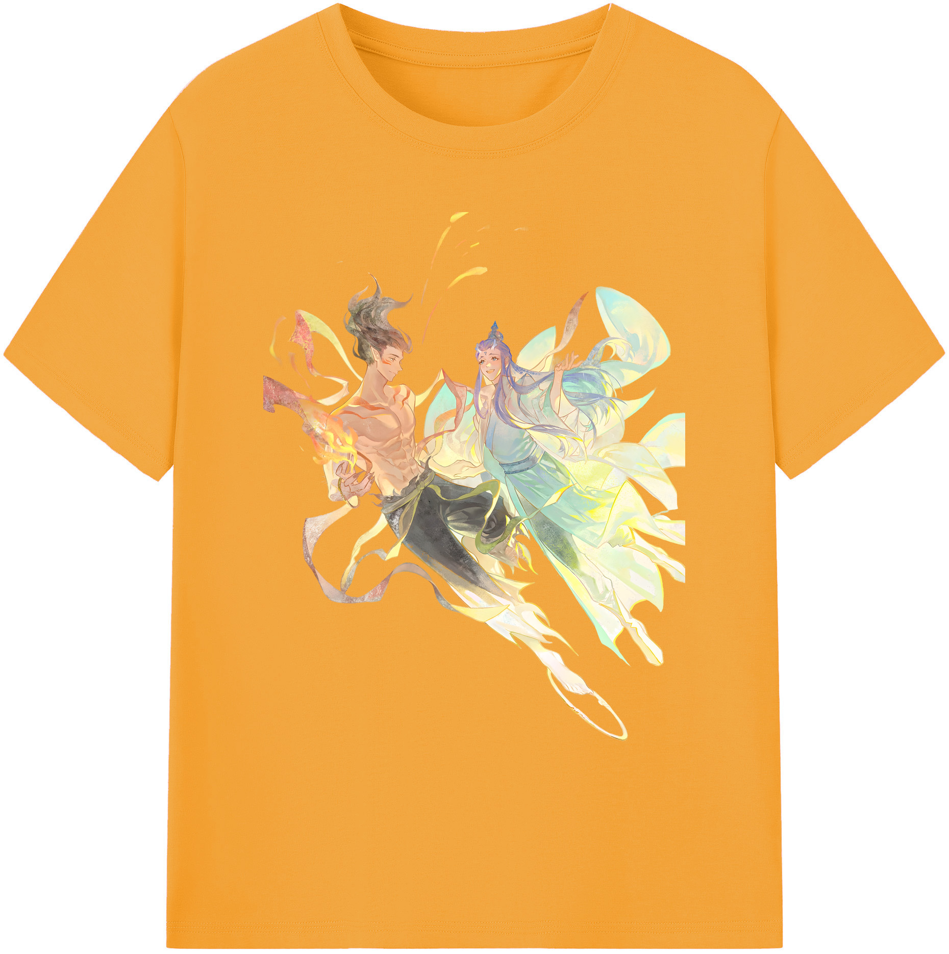 （画像用） Ne Zha 2 ナタ 魔童の大暴れ 綿100％ メンズ半袖Tシャツ｜肌触りやわらか＆通気性