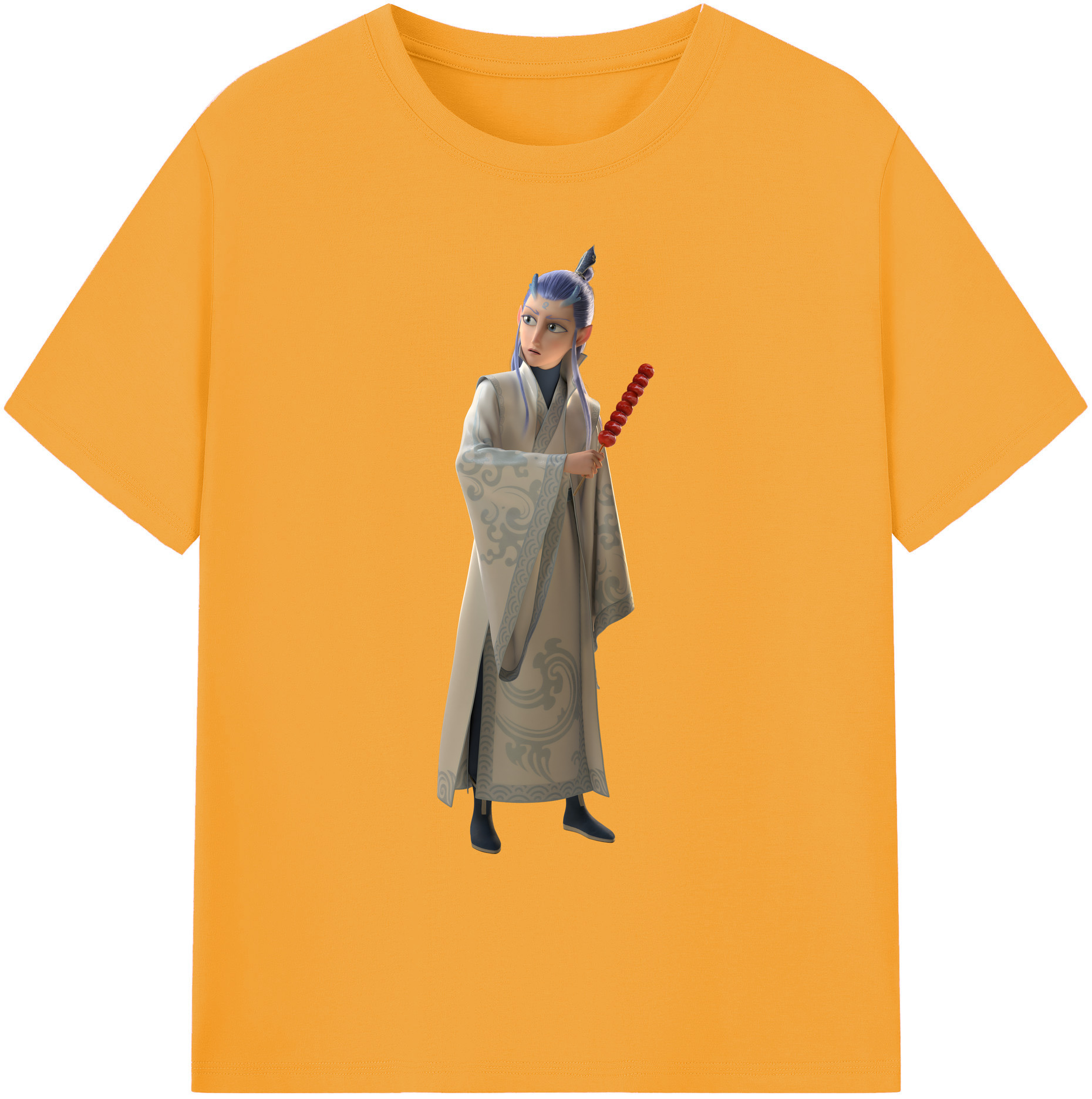 （画像用） Ne Zha 2 ナタ 魔童の大暴れ 綿100％ メンズ半袖Tシャツ｜肌触りやわらか＆通気性