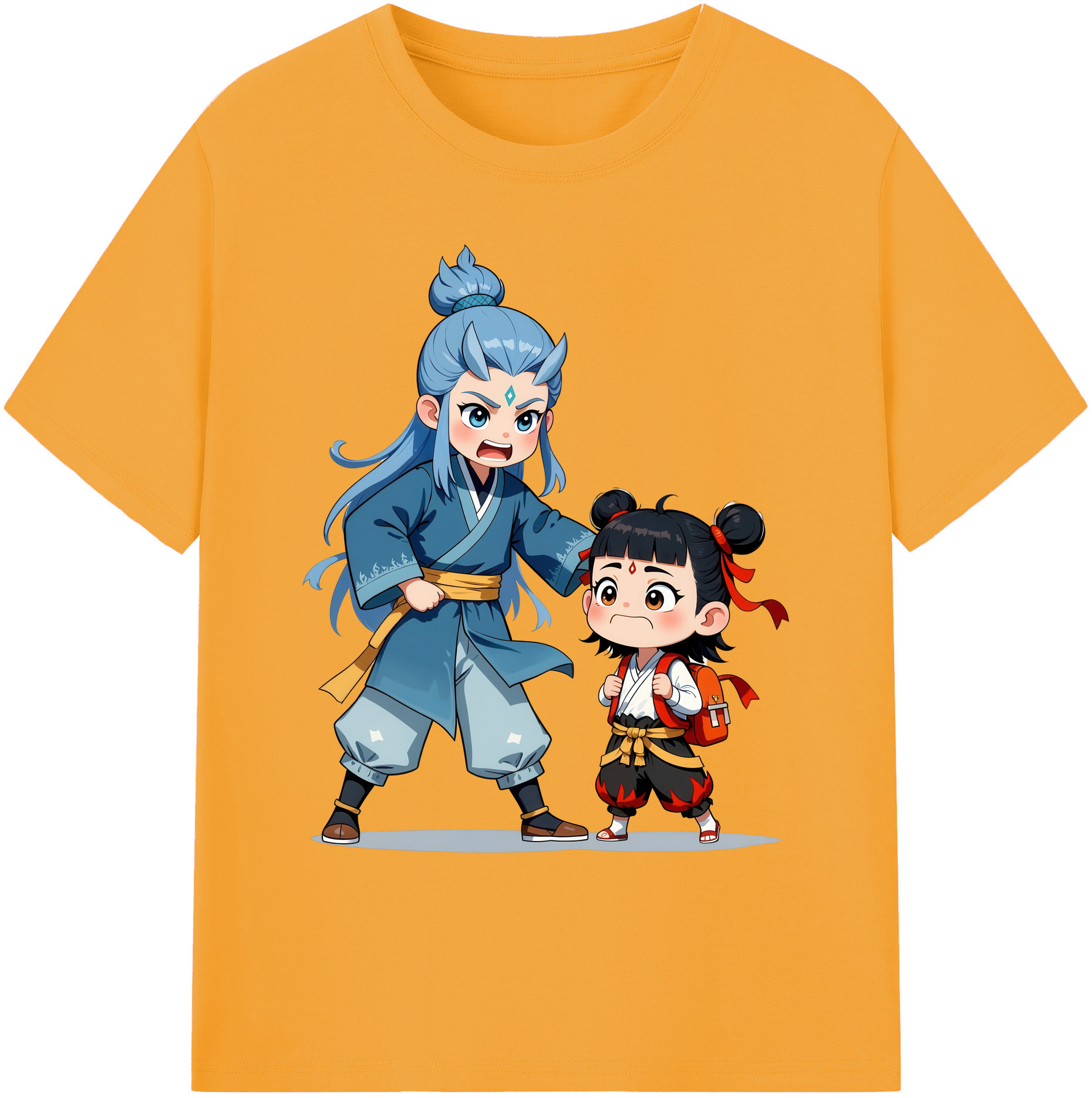 （画像用） Ne Zha 2 ナタ 魔童の大暴れ 綿100％ メンズ半袖Tシャツ｜肌触りやわらか＆通気性