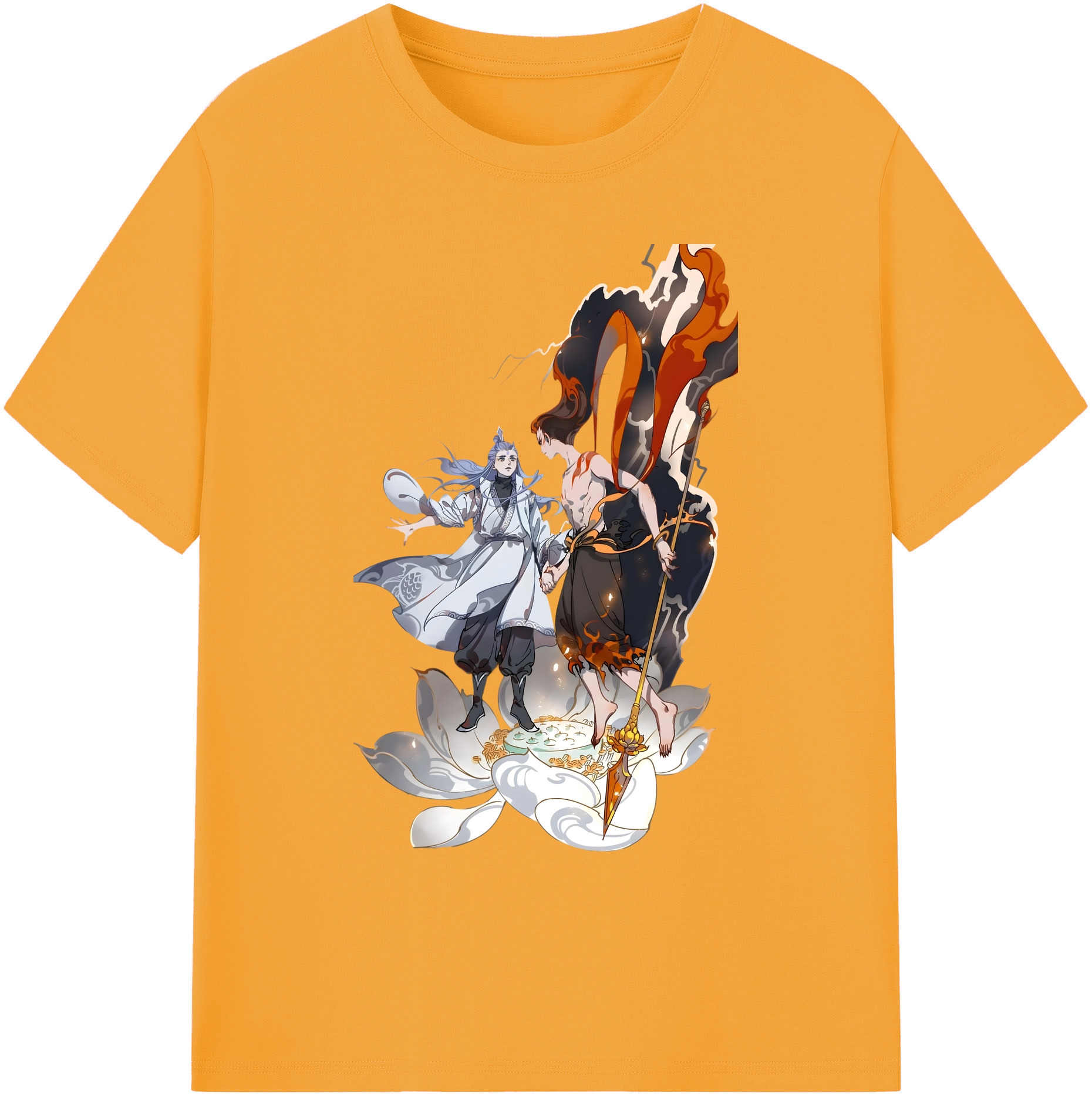 （画像用） Ne Zha 2 ナタ 魔童の大暴れ 綿100％ メンズ半袖Tシャツ｜肌触りやわらか＆通気性