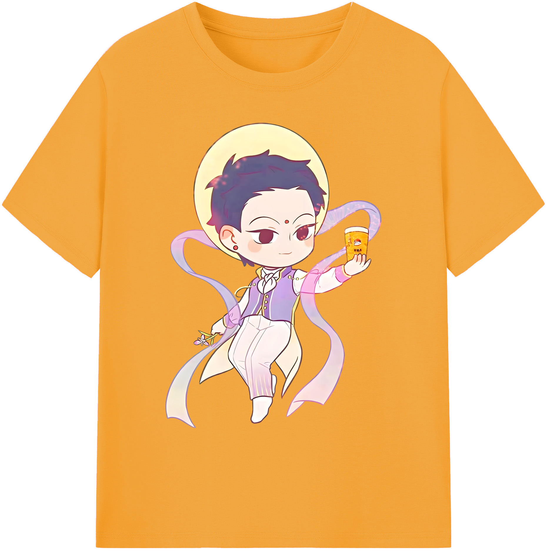 （画像用） Ne Zha 2 ナタ 魔童の大暴れ 綿100％ メンズ半袖Tシャツ｜肌触りやわらか＆通気性