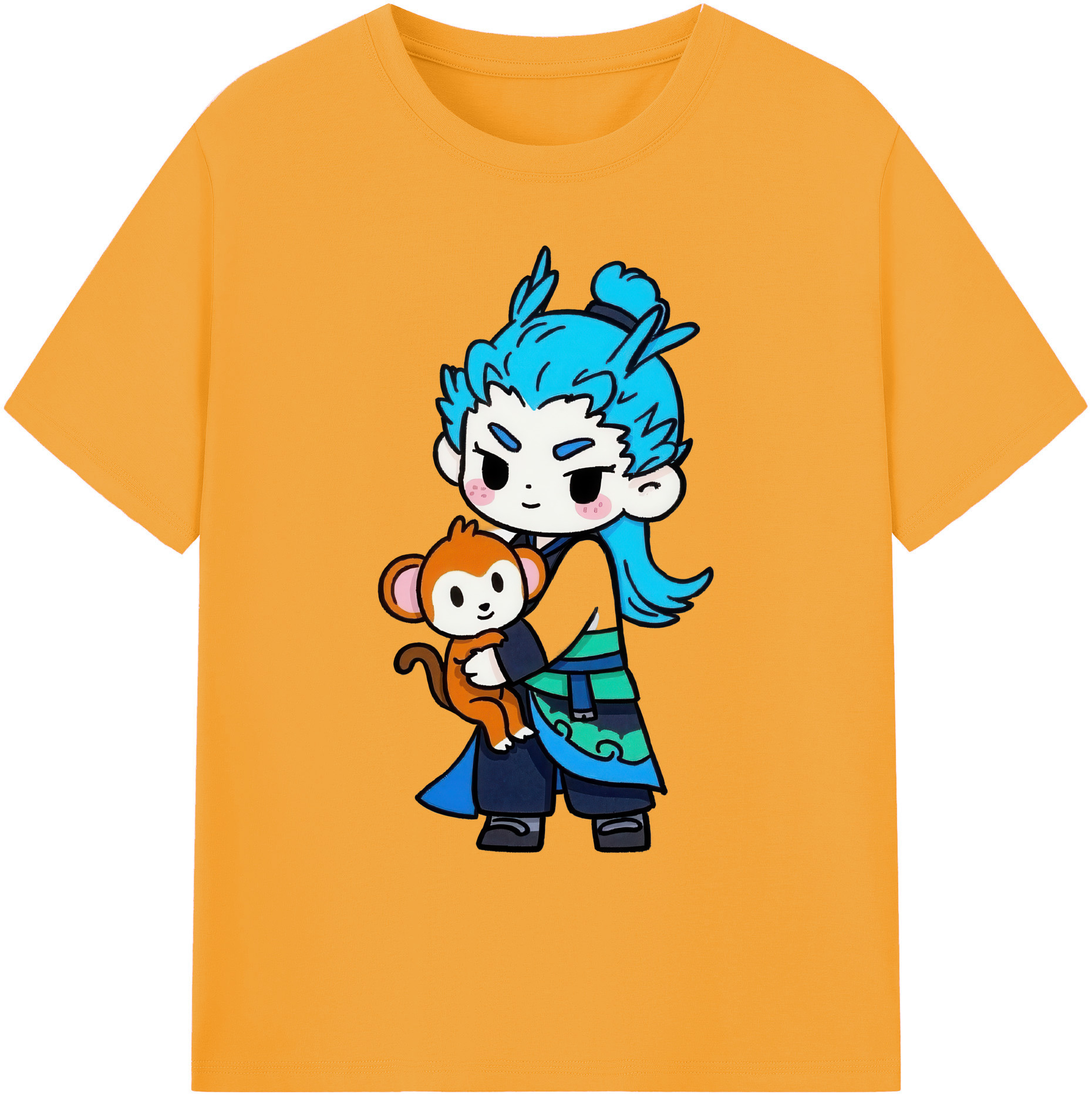 （画像用） Ne Zha 2 ナタ 魔童の大暴れ 綿100％ メンズ半袖Tシャツ｜肌触りやわらか＆通気性