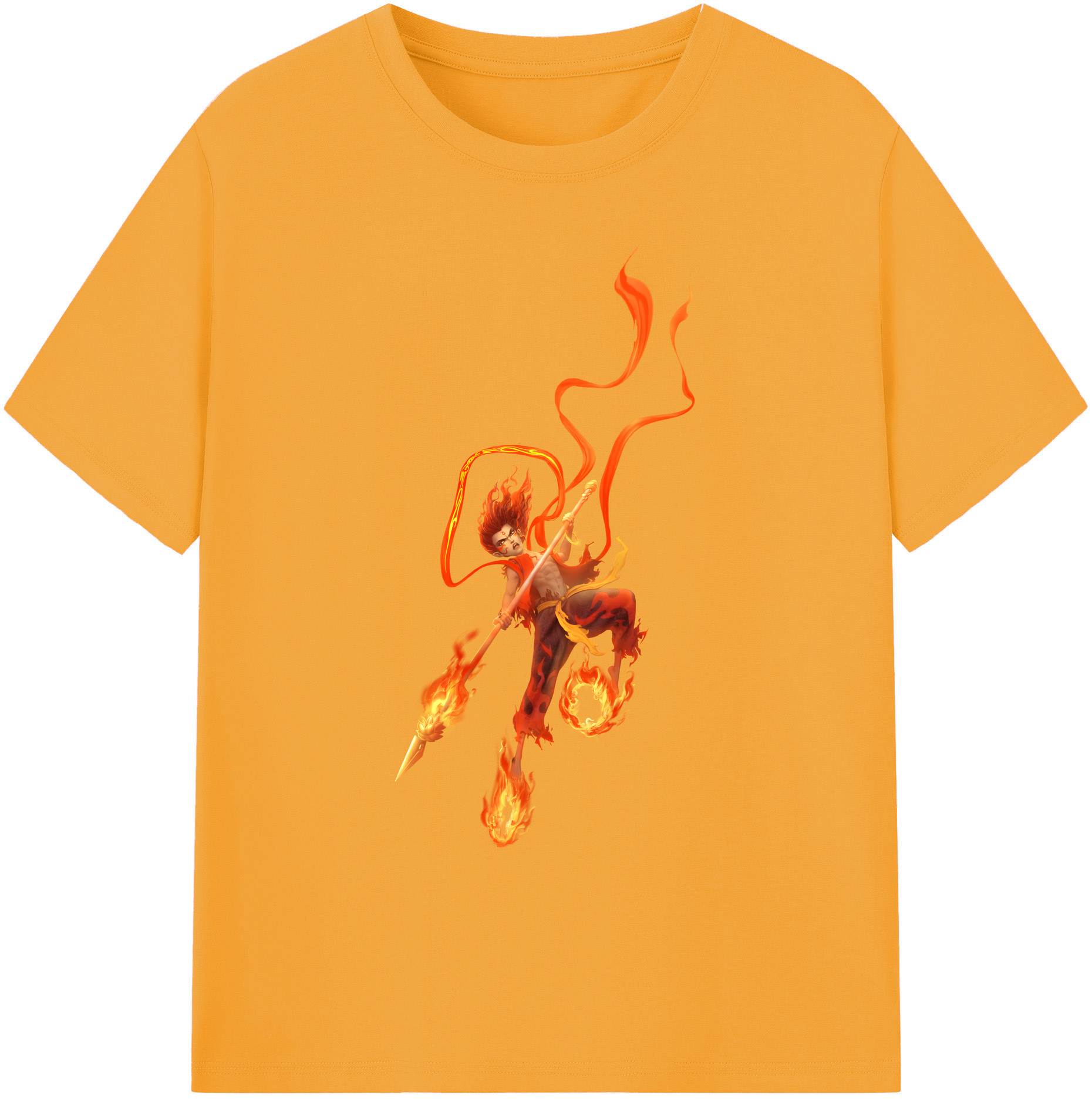 （画像用） Ne Zha 2 ナタ 魔童の大暴れ 綿100％ メンズ半袖Tシャツ｜肌触りやわらか＆通気性