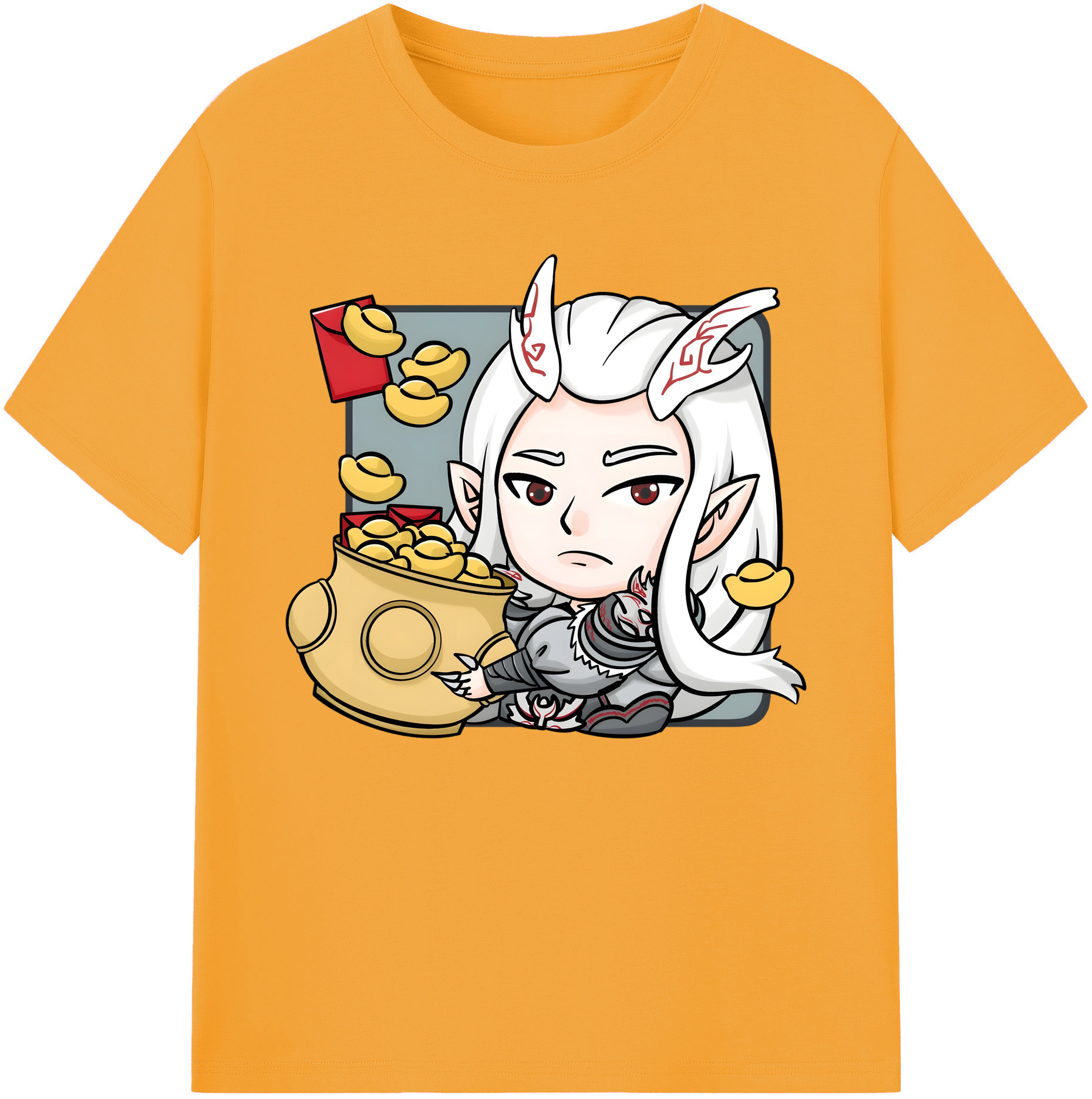 （画像用） Ne Zha 2 ナタ 魔童の大暴れ 綿100％ メンズ半袖Tシャツ｜肌触りやわらか＆通気性