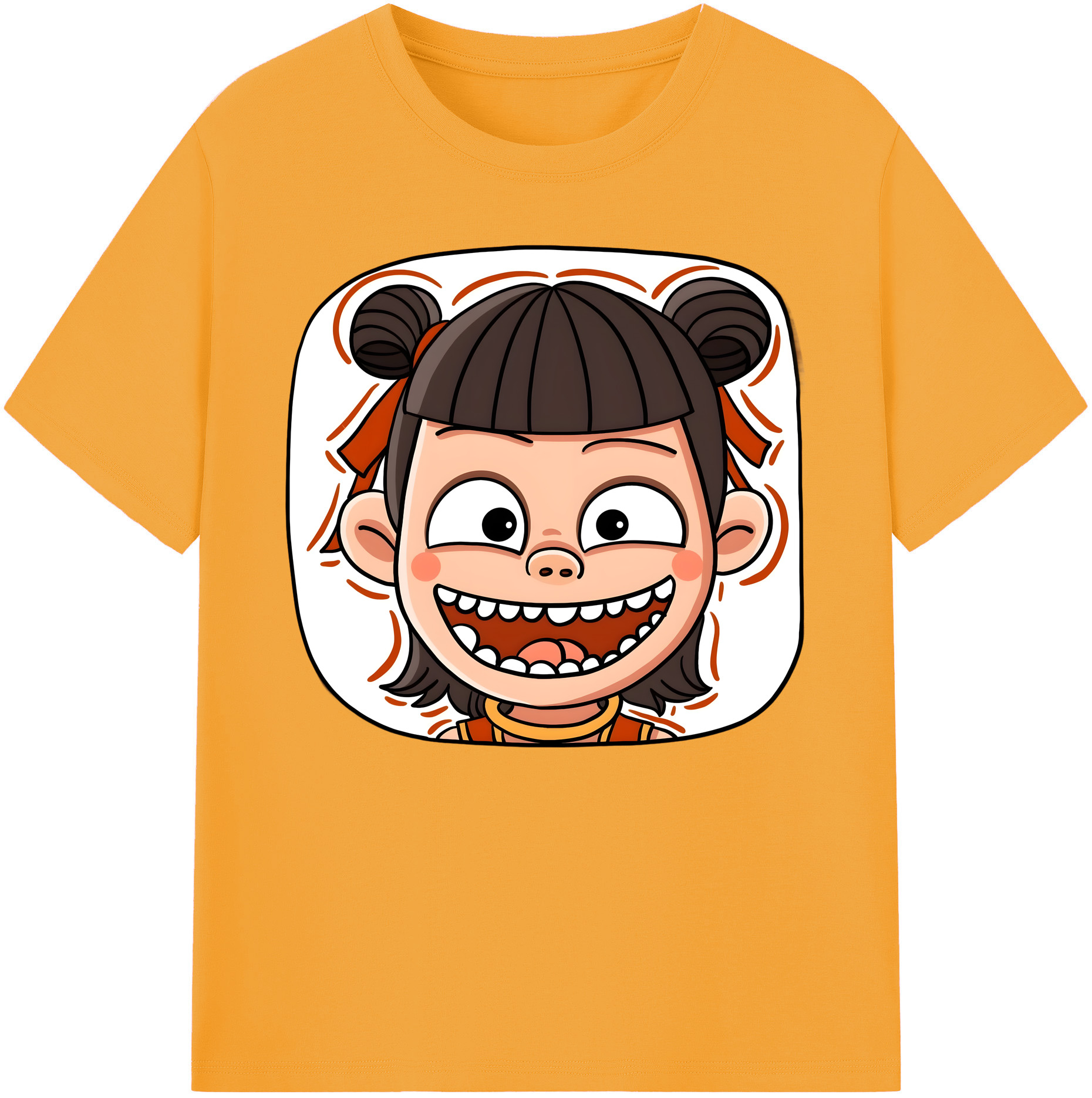 （画像用） Ne Zha 2 ナタ 魔童の大暴れ 綿100％ メンズ半袖Tシャツ｜肌触りやわらか＆通気性