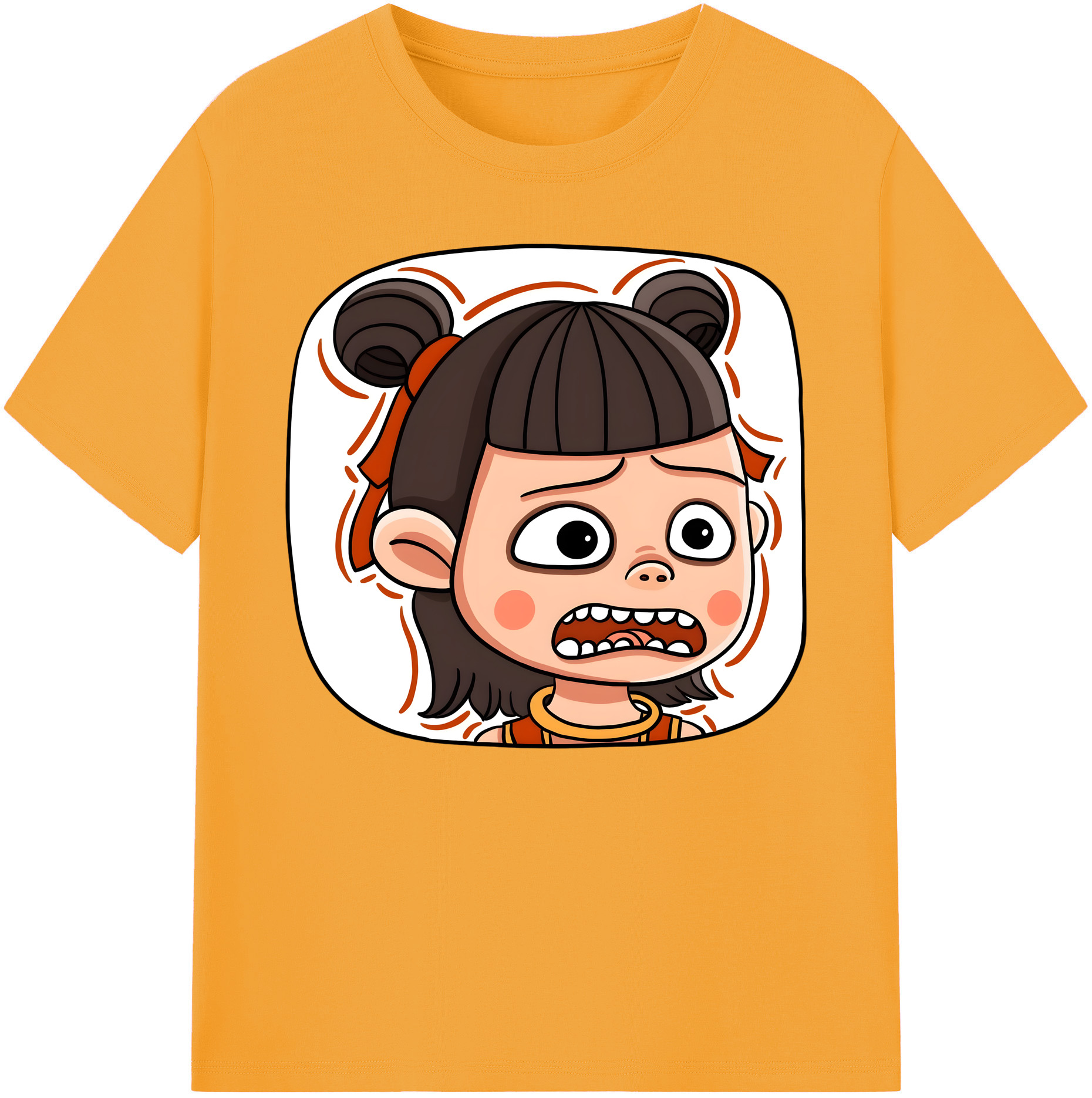 （画像用） Ne Zha 2 ナタ 魔童の大暴れ 綿100％ メンズ半袖Tシャツ｜肌触りやわらか＆通気性