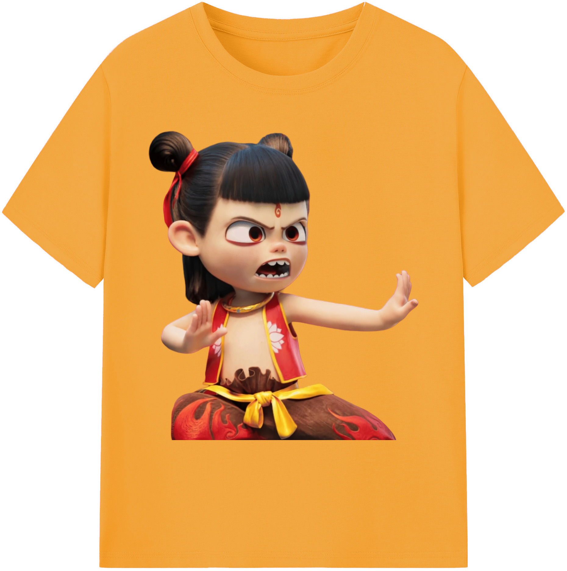 （画像用） Ne Zha 2 ナタ 魔童の大暴れ 綿100％ メンズ半袖Tシャツ｜肌触りやわらか＆通気性