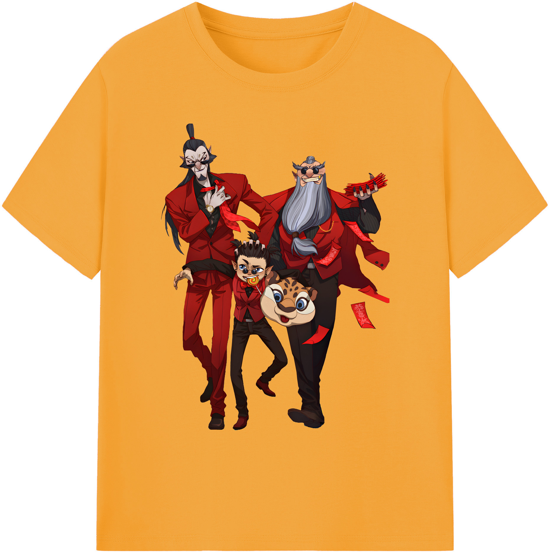 （画像用） Ne Zha 2 ナタ 魔童の大暴れ 綿100％ メンズ半袖Tシャツ｜肌触りやわらか＆通気性