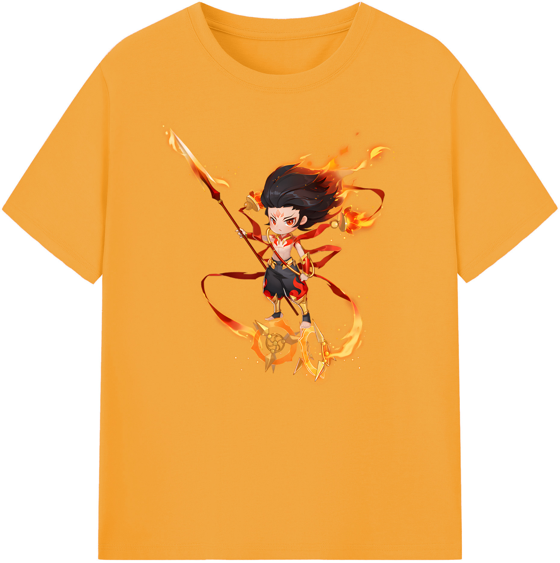 （画像用） Ne Zha 2 ナタ 魔童の大暴れ 綿100％ メンズ半袖Tシャツ｜肌触りやわらか＆通気性
