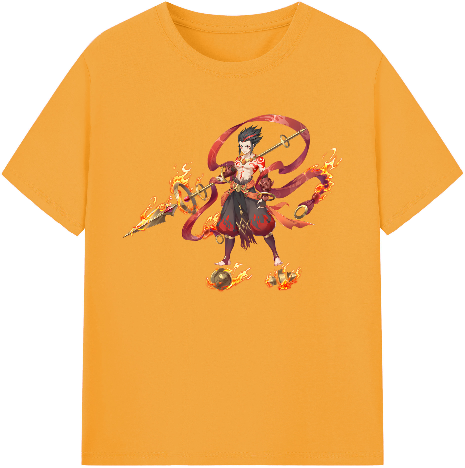 （画像用） Ne Zha 2 ナタ 魔童の大暴れ 綿100％ メンズ半袖Tシャツ｜肌触りやわらか＆通気性