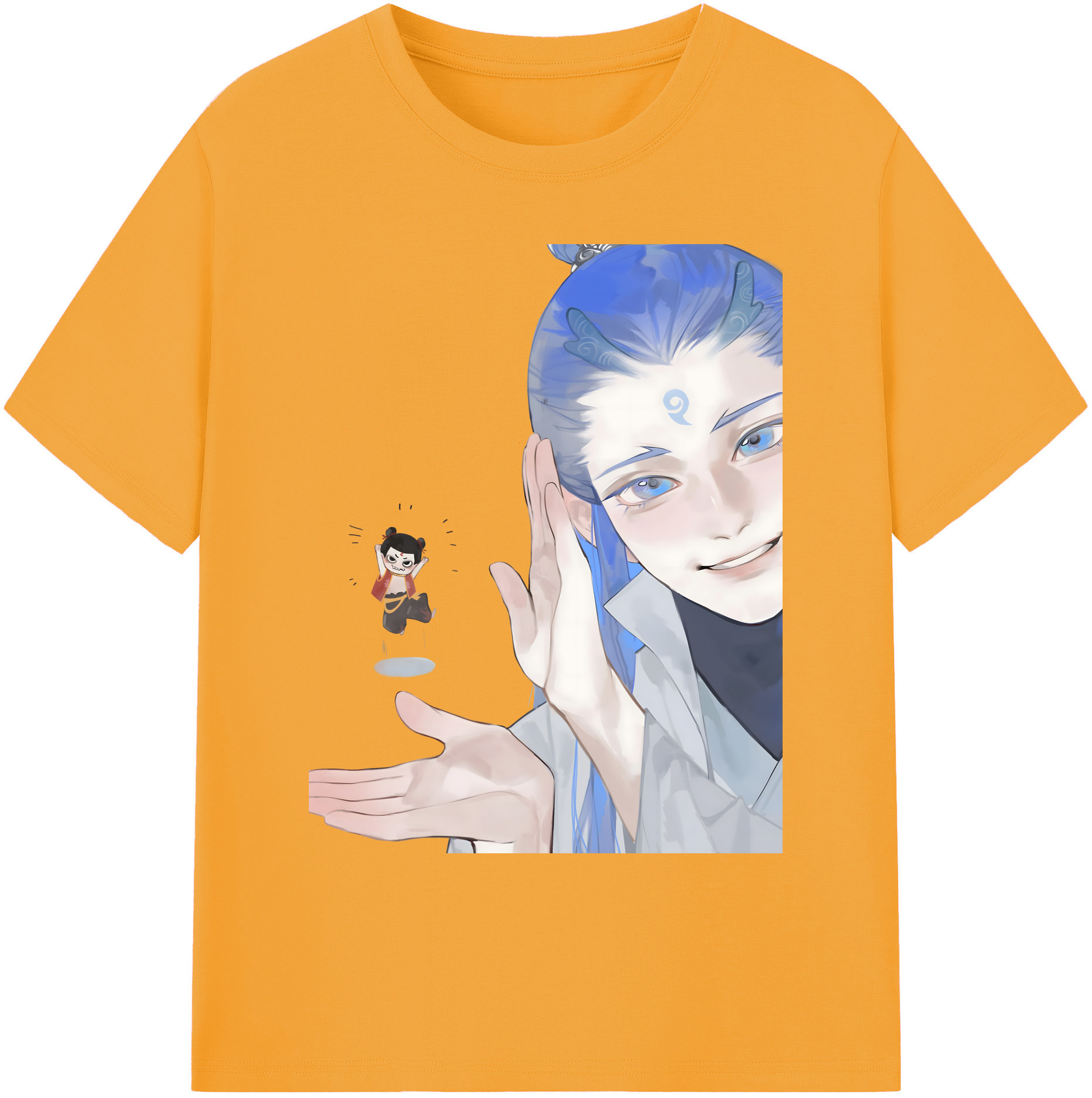 （画像用） Ne Zha 2 ナタ 魔童の大暴れ 綿100％ メンズ半袖Tシャツ｜肌触りやわらか＆通気性