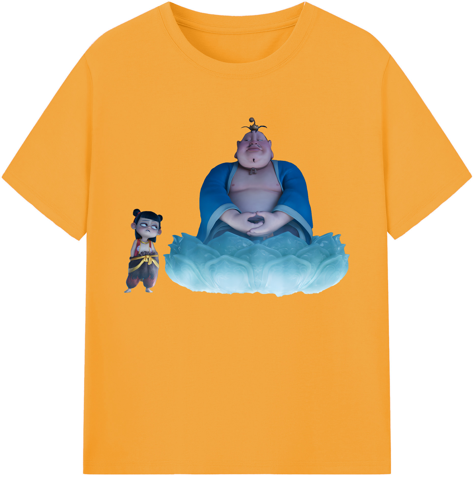 （画像用） Ne Zha 2 ナタ 魔童の大暴れ 綿100％ メンズ半袖Tシャツ｜肌触りやわらか＆通気性