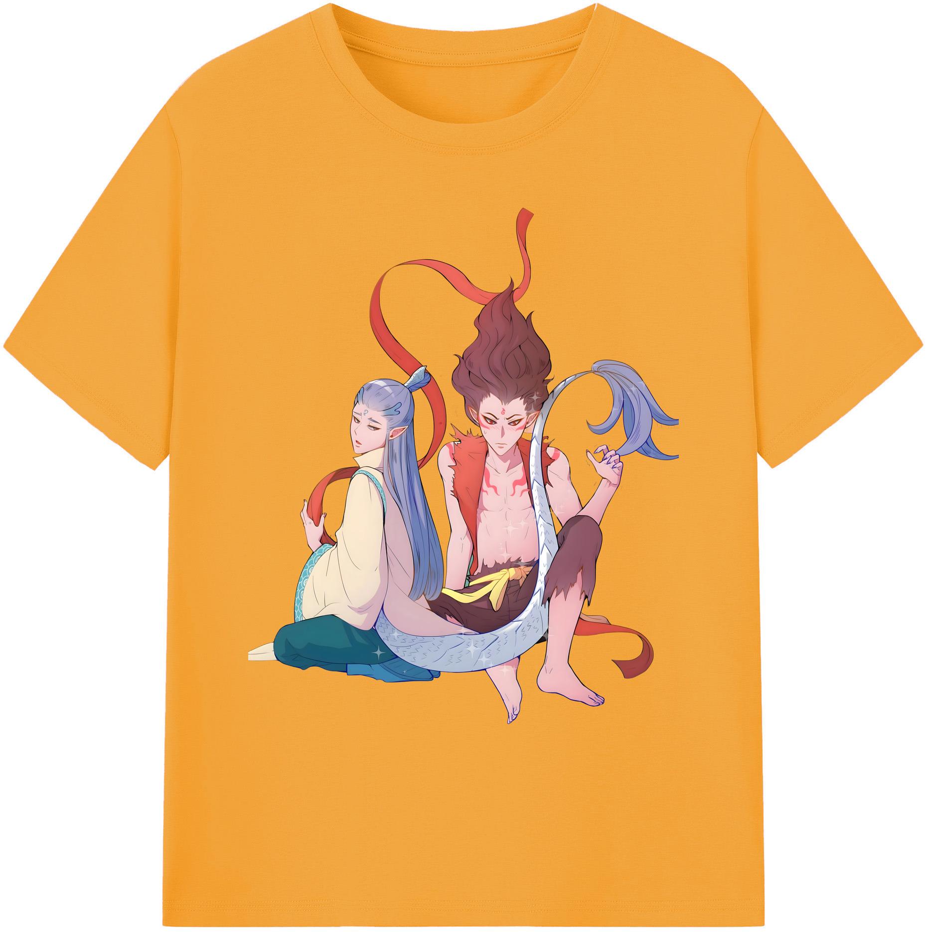 （画像用） Ne Zha 2 ナタ 魔童の大暴れ 綿100％ メンズ半袖Tシャツ｜肌触りやわらか＆通気性