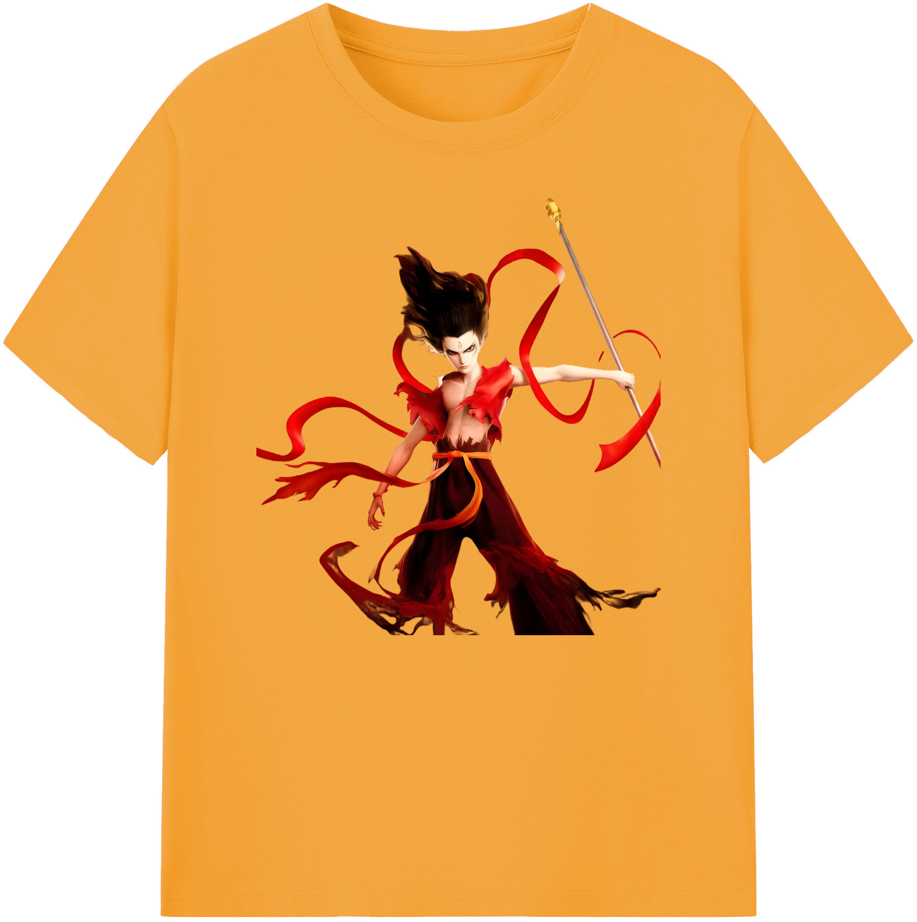 （画像用） Ne Zha 2 ナタ 魔童の大暴れ 綿100％ メンズ半袖Tシャツ｜肌触りやわらか＆通気性