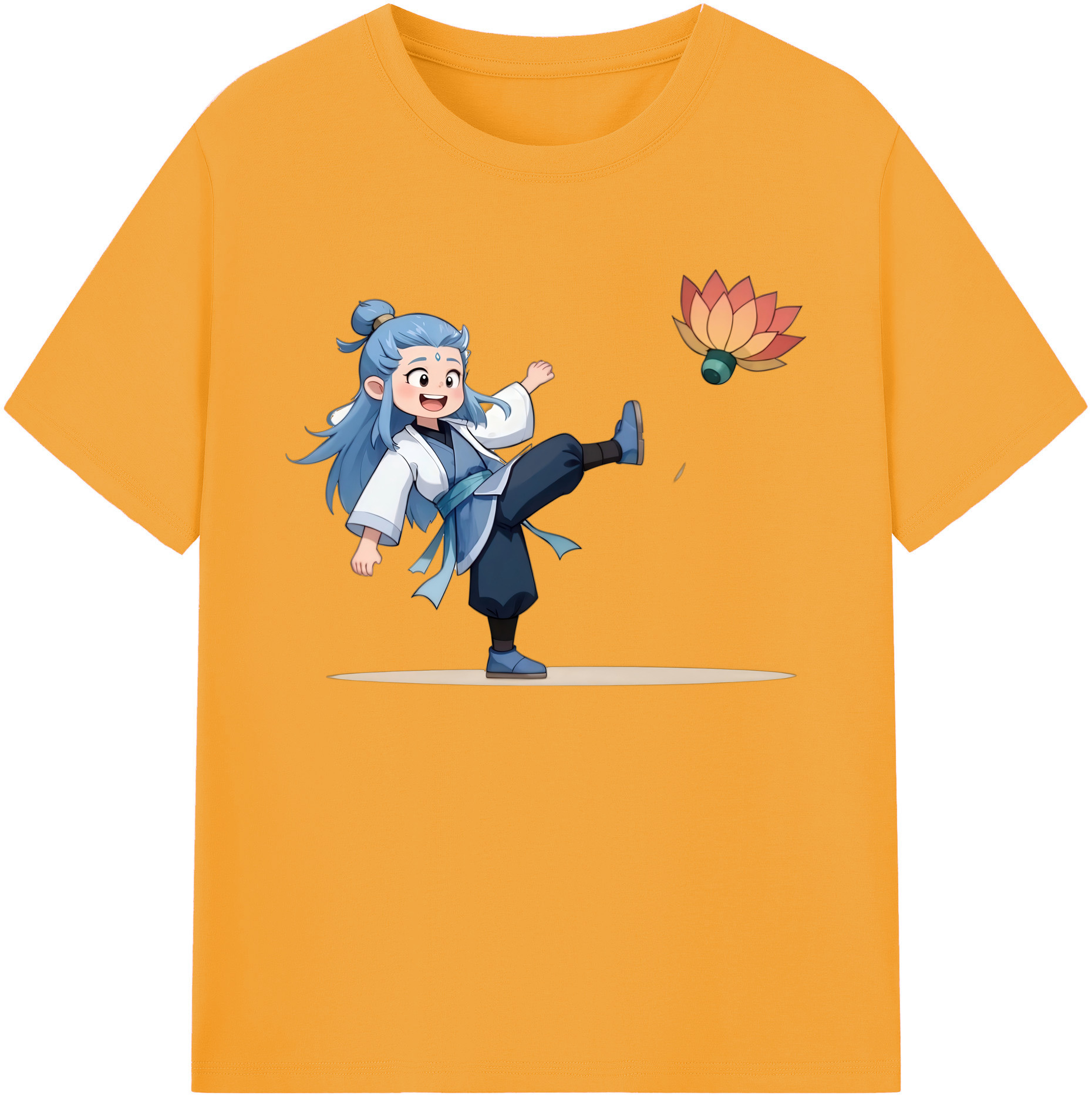 （画像用） Ne Zha 2 ナタ 魔童の大暴れ 綿100％ メンズ半袖Tシャツ｜肌触りやわらか＆通気性