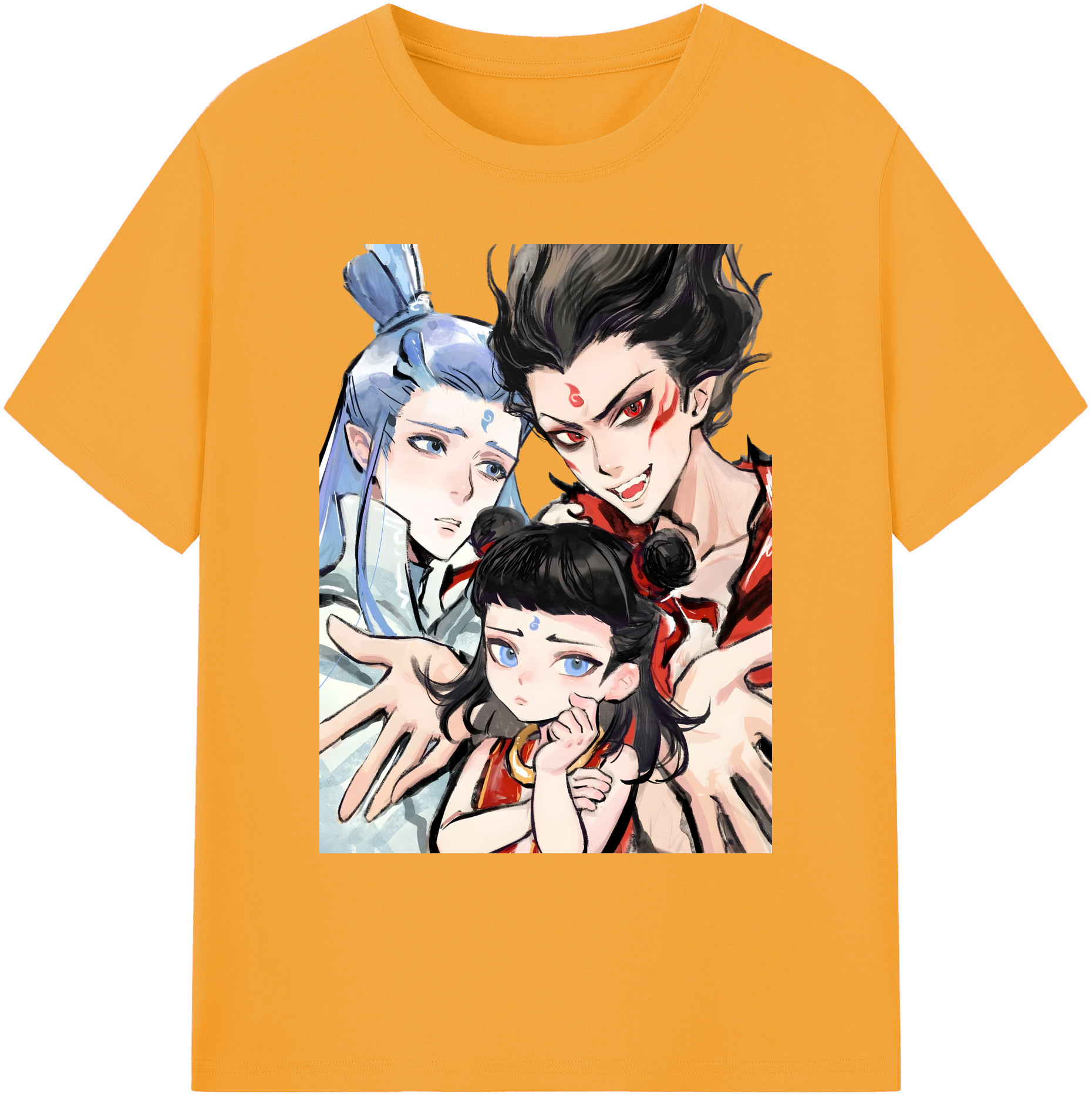 （画像用） Ne Zha 2 ナタ 魔童の大暴れ 綿100％ メンズ半袖Tシャツ｜肌触りやわらか＆通気性