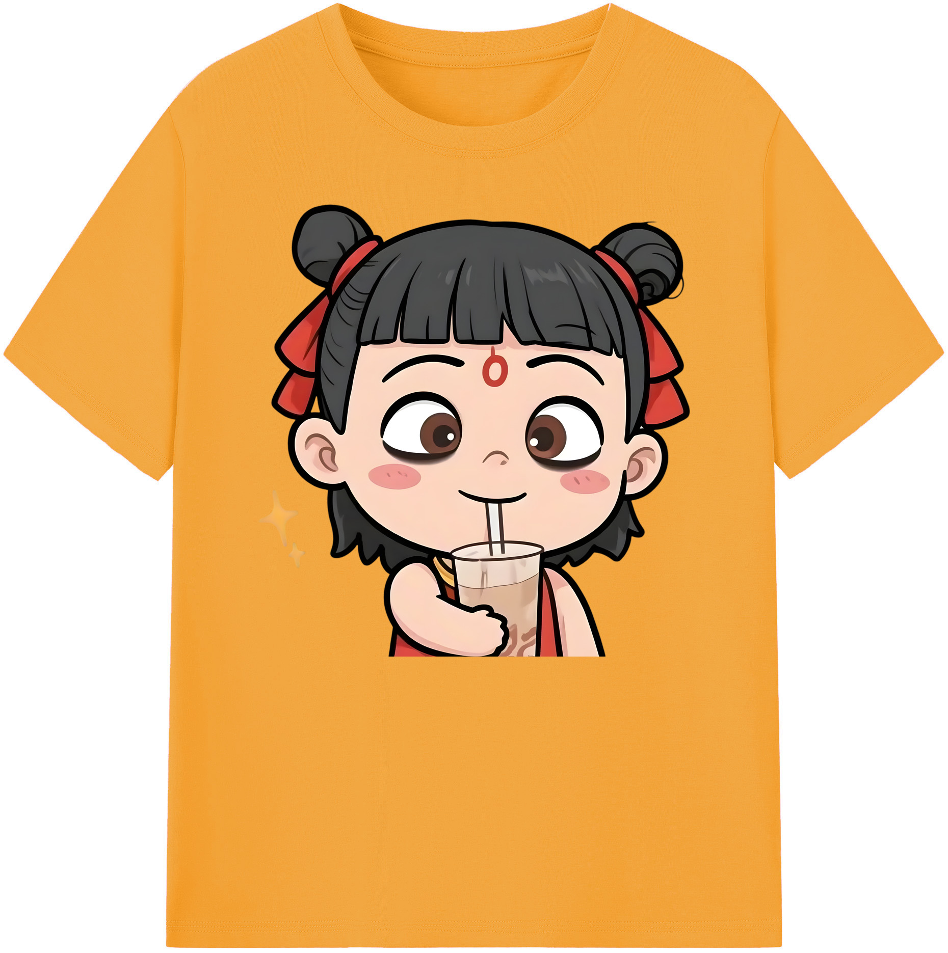 （画像用） Ne Zha 2 ナタ 魔童の大暴れ 綿100％ メンズ半袖Tシャツ｜肌触りやわらか＆通気性