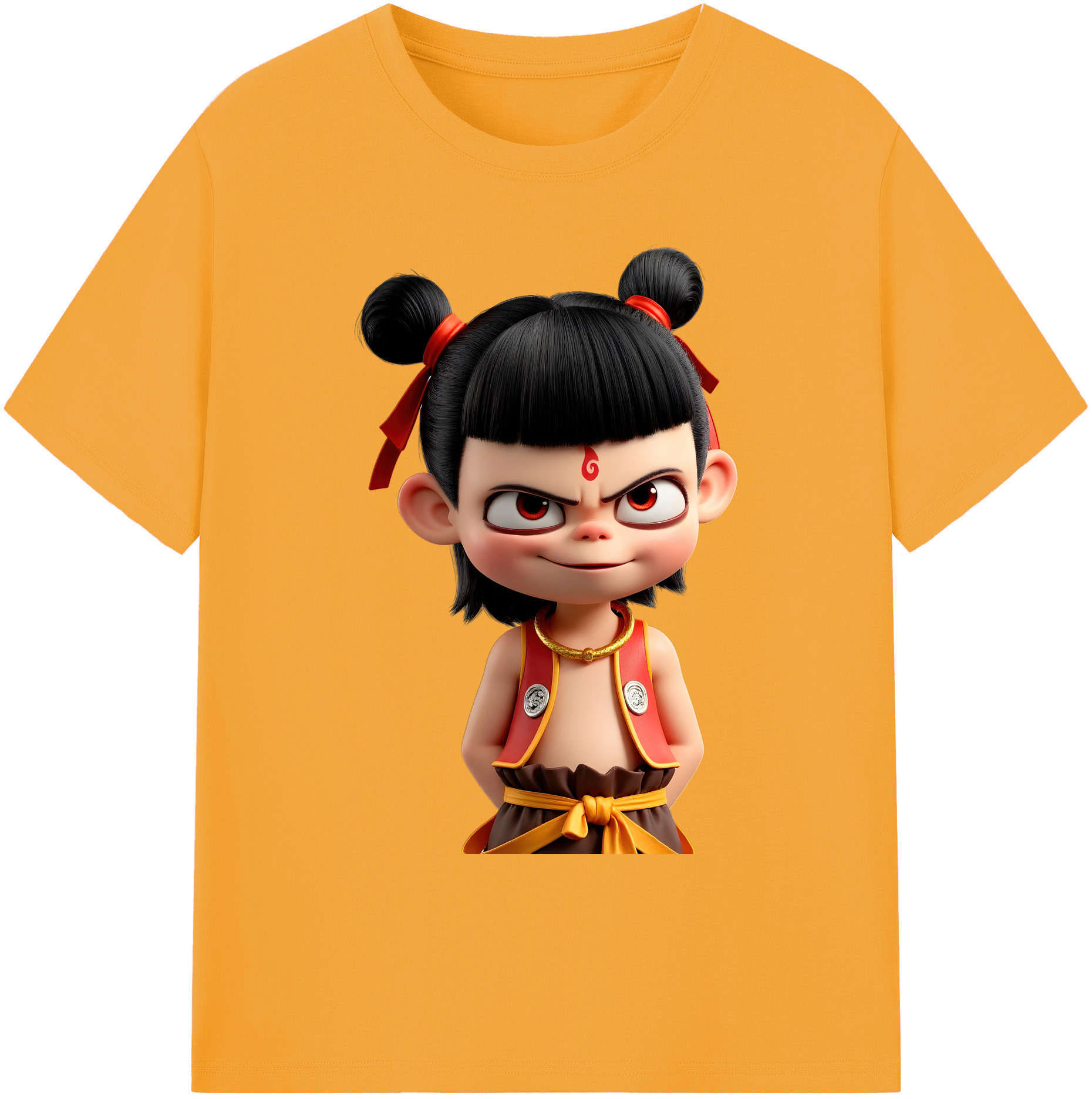 （画像用） Ne Zha 2 ナタ 魔童の大暴れ 綿100％ メンズ半袖Tシャツ｜肌触りやわらか＆通気性