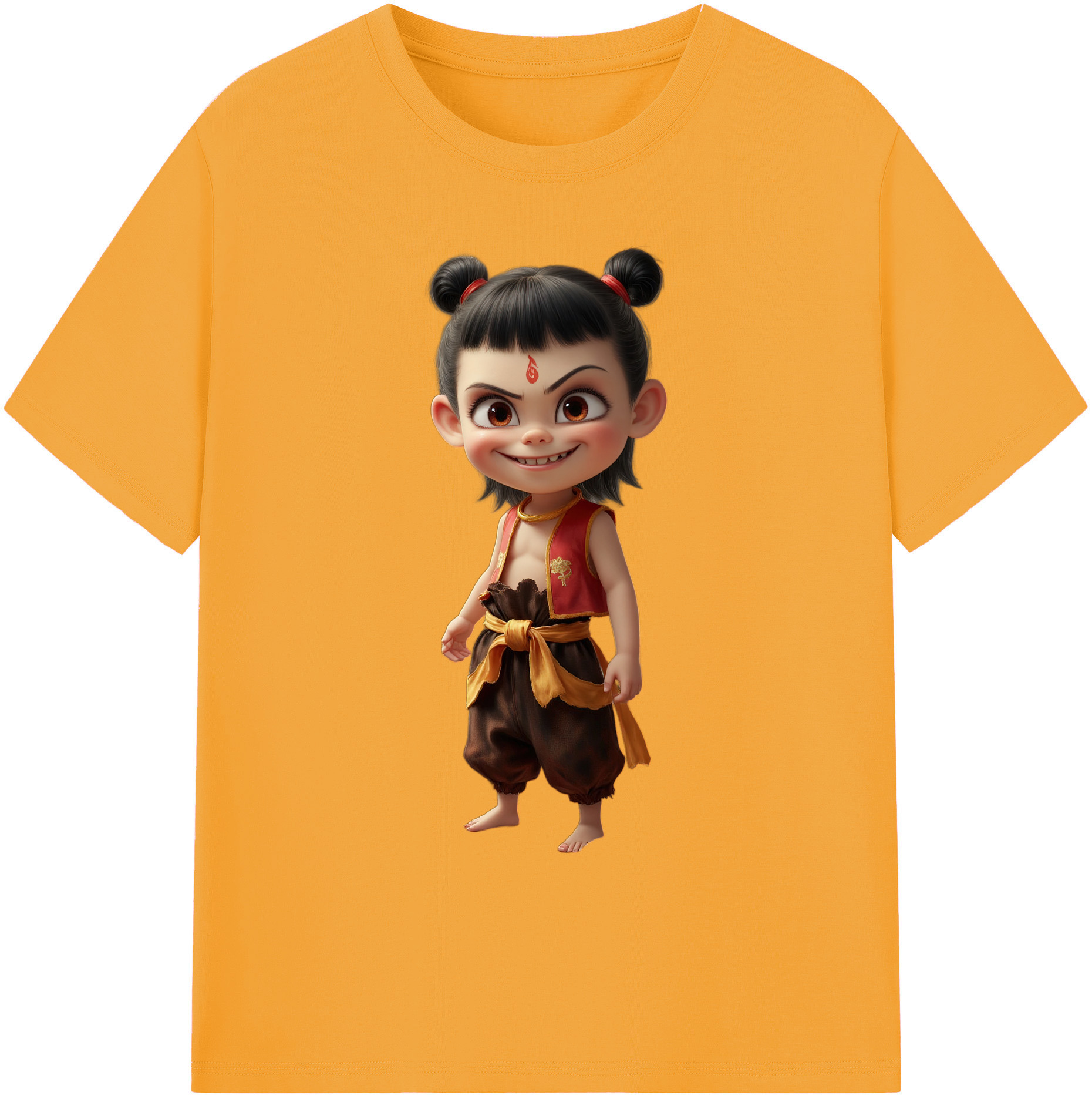（画像用） Ne Zha 2 ナタ 魔童の大暴れ 綿100％ メンズ半袖Tシャツ｜肌触りやわらか＆通気性