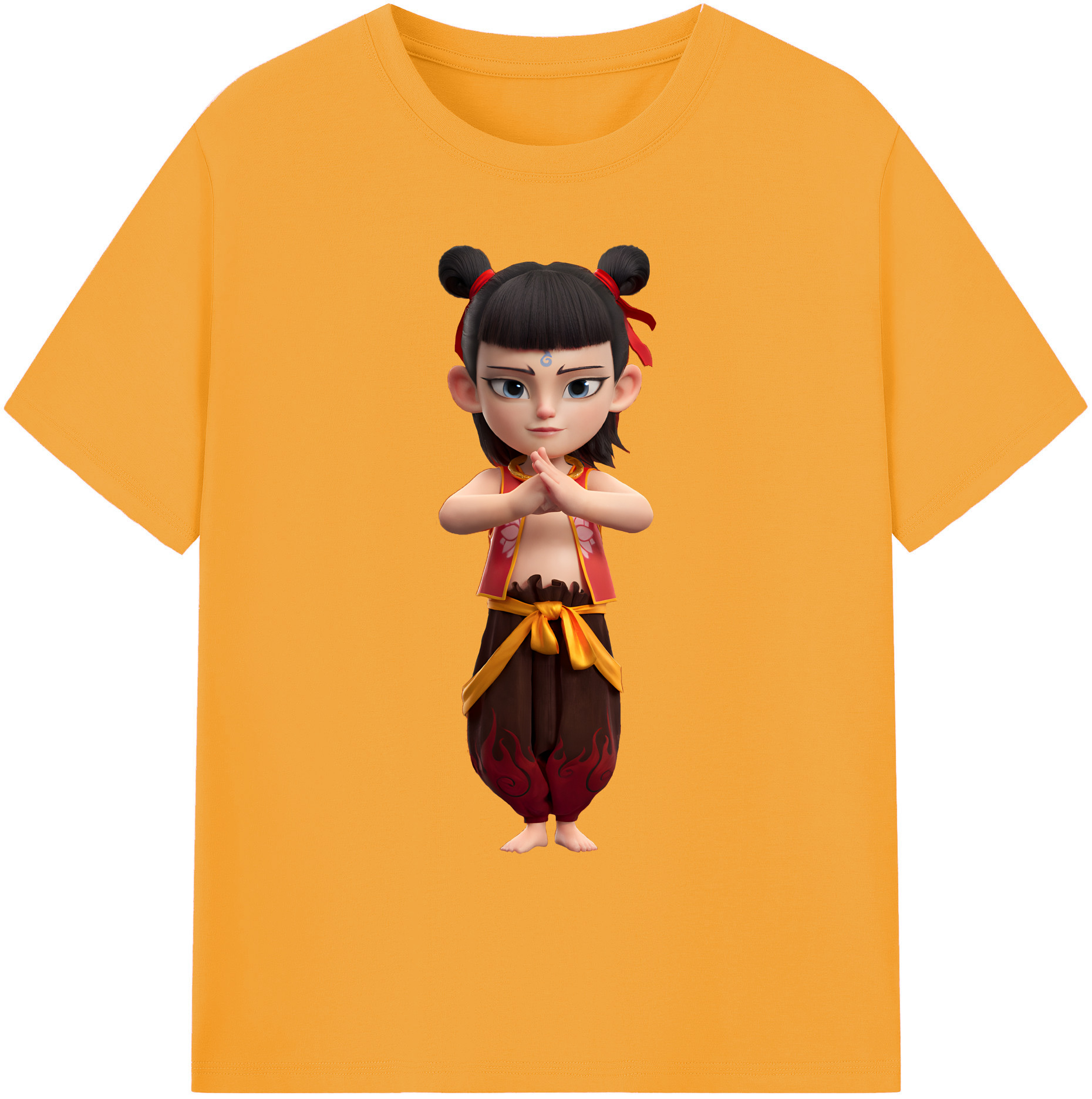 （画像用） Ne Zha 2 ナタ 魔童の大暴れ 綿100％ メンズ半袖Tシャツ｜肌触りやわらか＆通気性