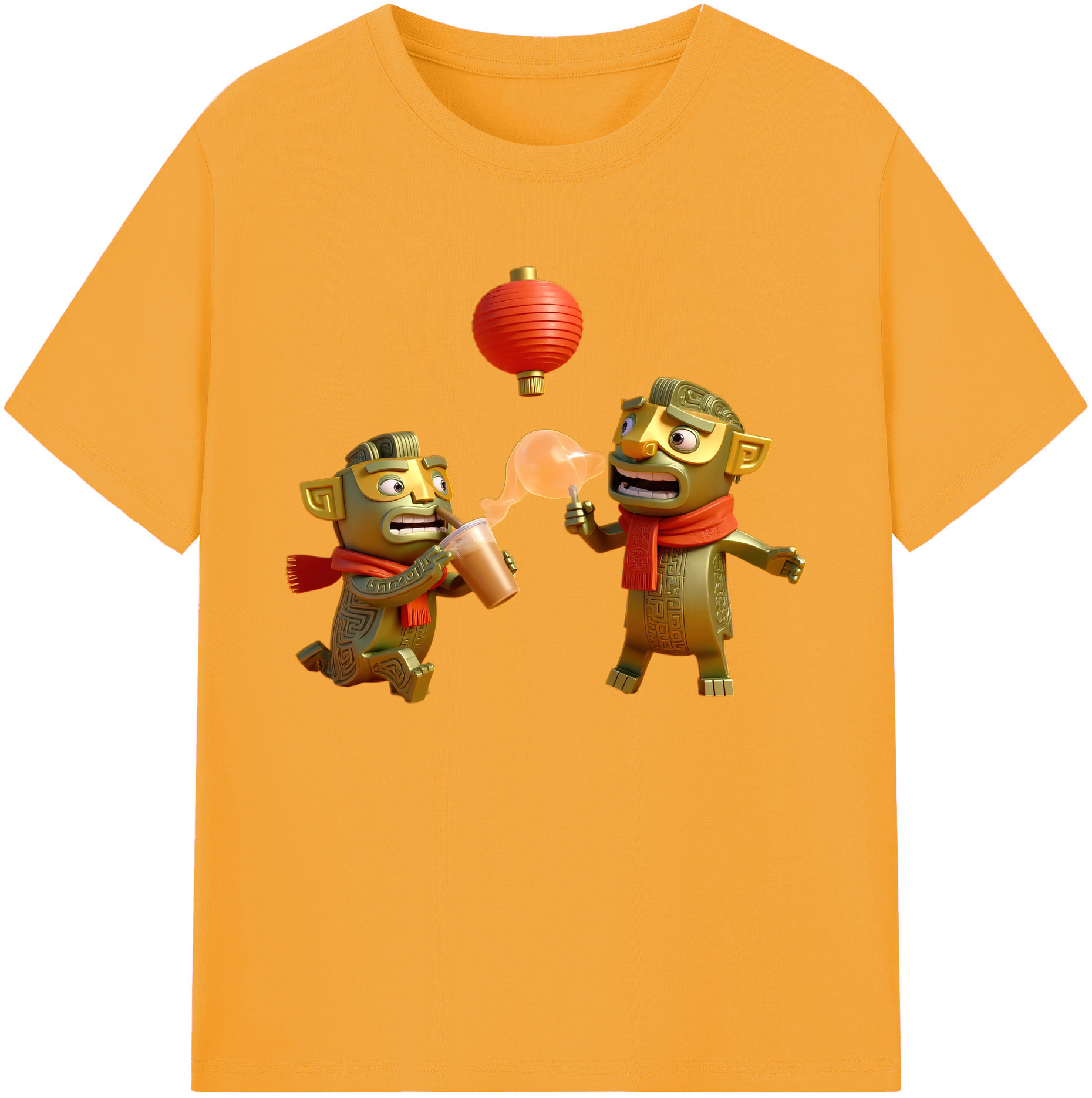 （画像用） Ne Zha 2 ナタ 魔童の大暴れ 綿100％ メンズ半袖Tシャツ｜肌触りやわらか＆通気性