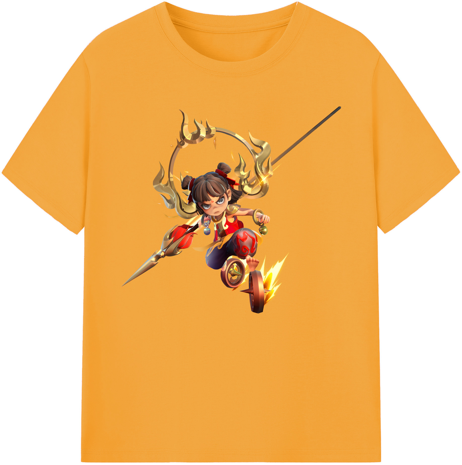 （画像用） Ne Zha 2 ナタ 魔童の大暴れ 綿100％ メンズ半袖Tシャツ｜肌触りやわらか＆通気性