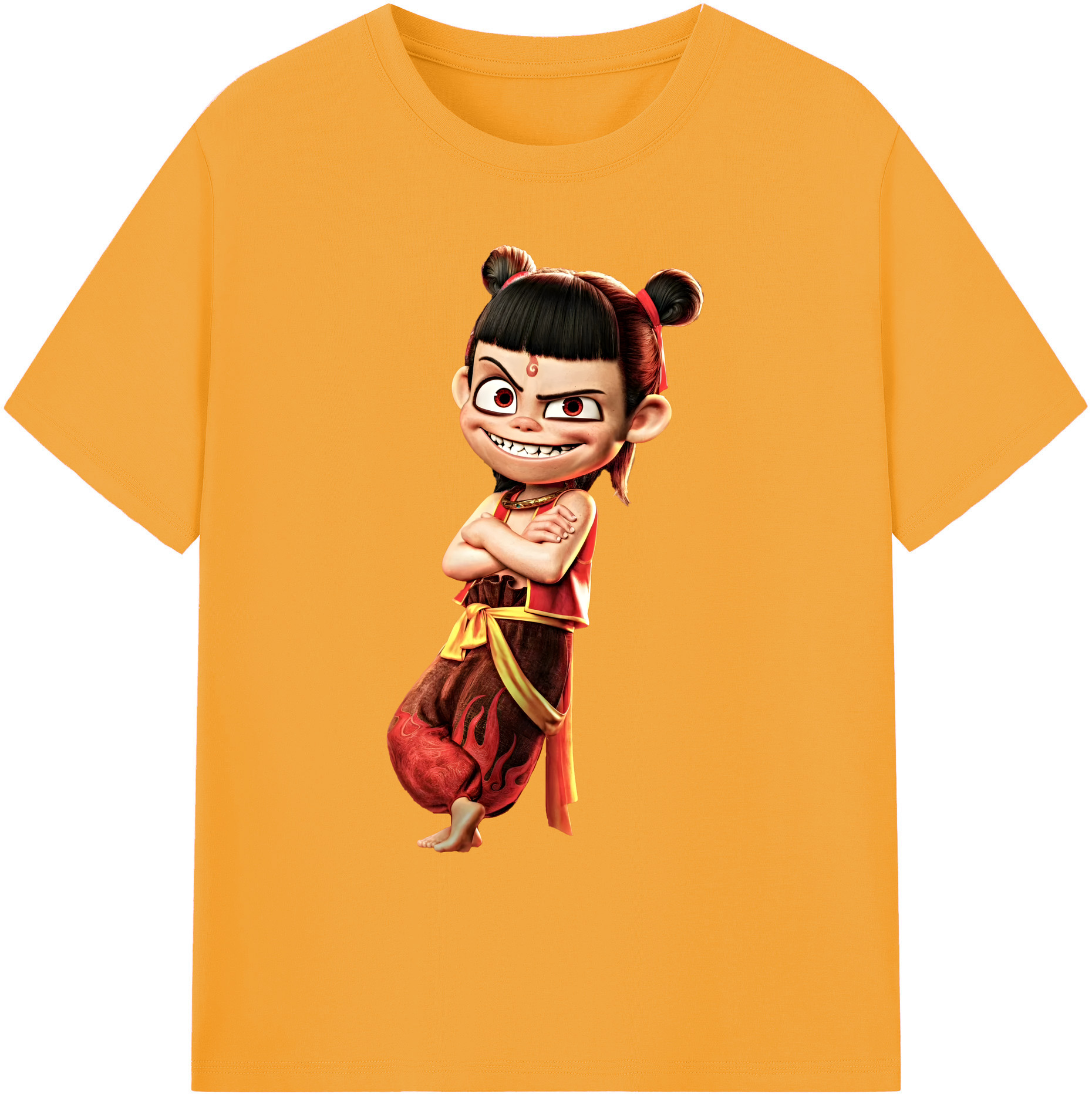 （画像用） Ne Zha 2 ナタ 魔童の大暴れ 綿100％ メンズ半袖Tシャツ｜肌触りやわらか＆通気性