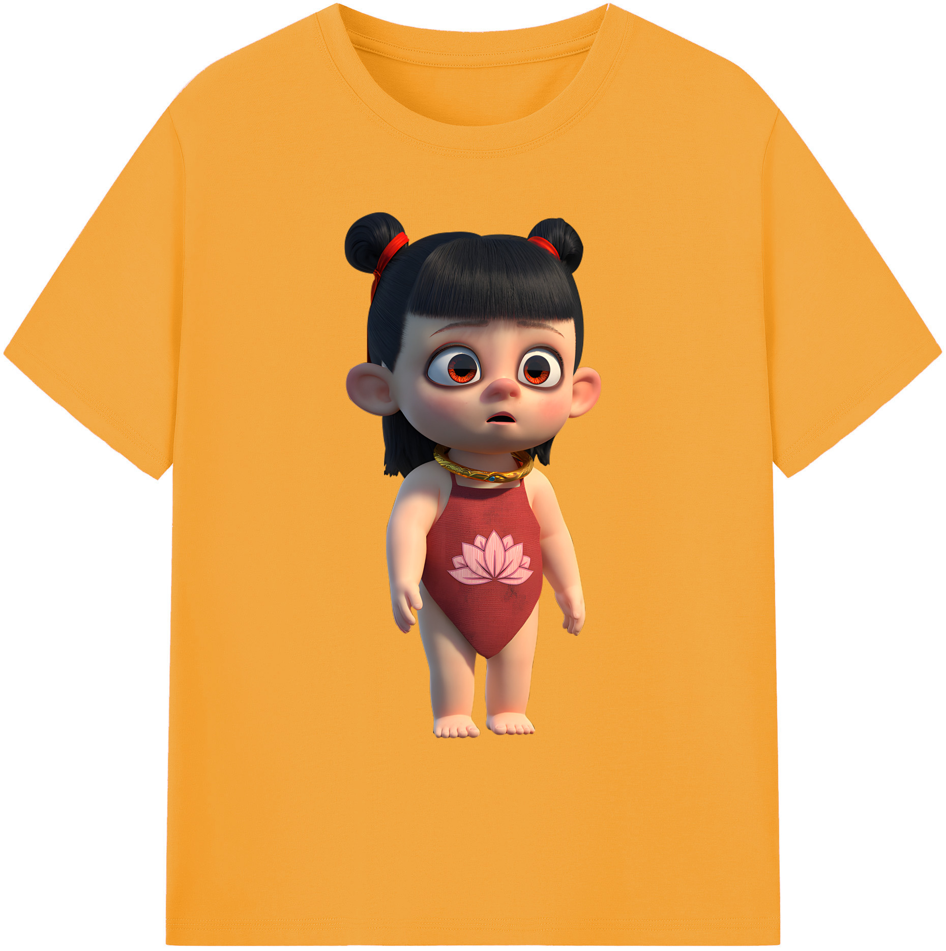 （画像用） Ne Zha 2 ナタ 魔童の大暴れ 綿100％ メンズ半袖Tシャツ｜肌触りやわらか＆通気性