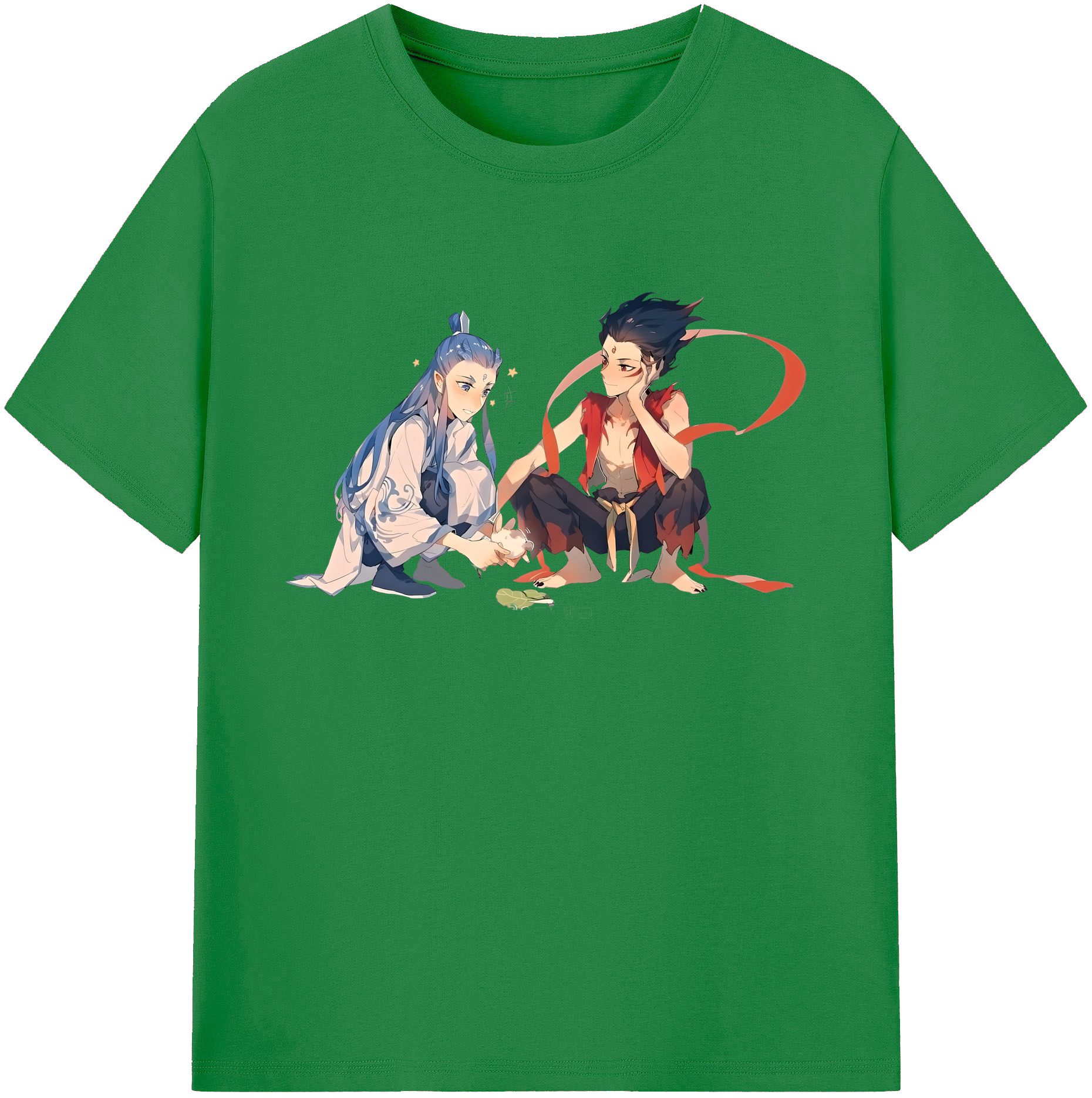 （画像用） Ne Zha 2 ナタ 魔童の大暴れ 綿100％ メンズ半袖Tシャツ｜肌触りやわらか＆通気性