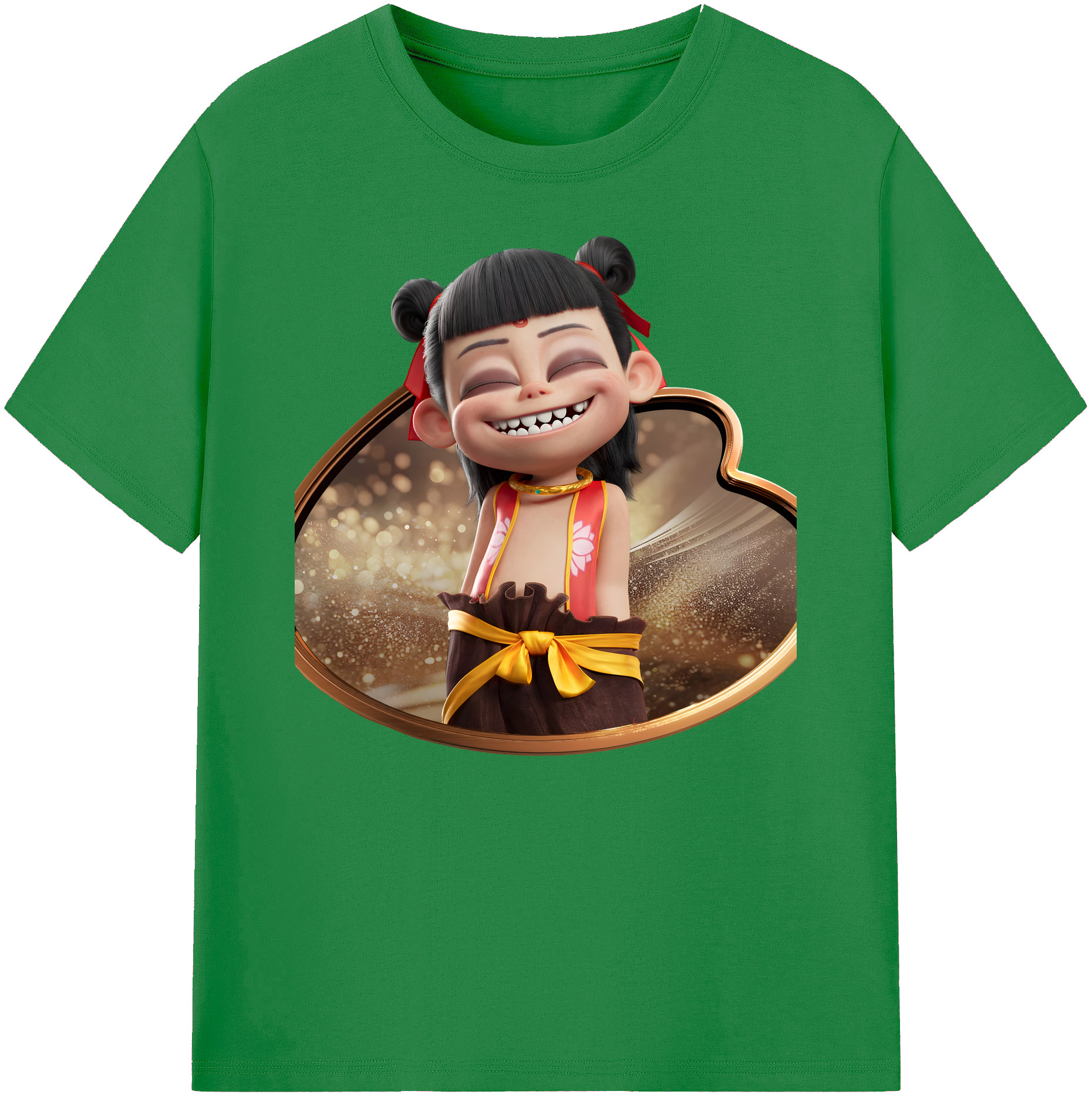 （画像用） Ne Zha 2 ナタ 魔童の大暴れ 綿100％ メンズ半袖Tシャツ｜肌触りやわらか＆通気性