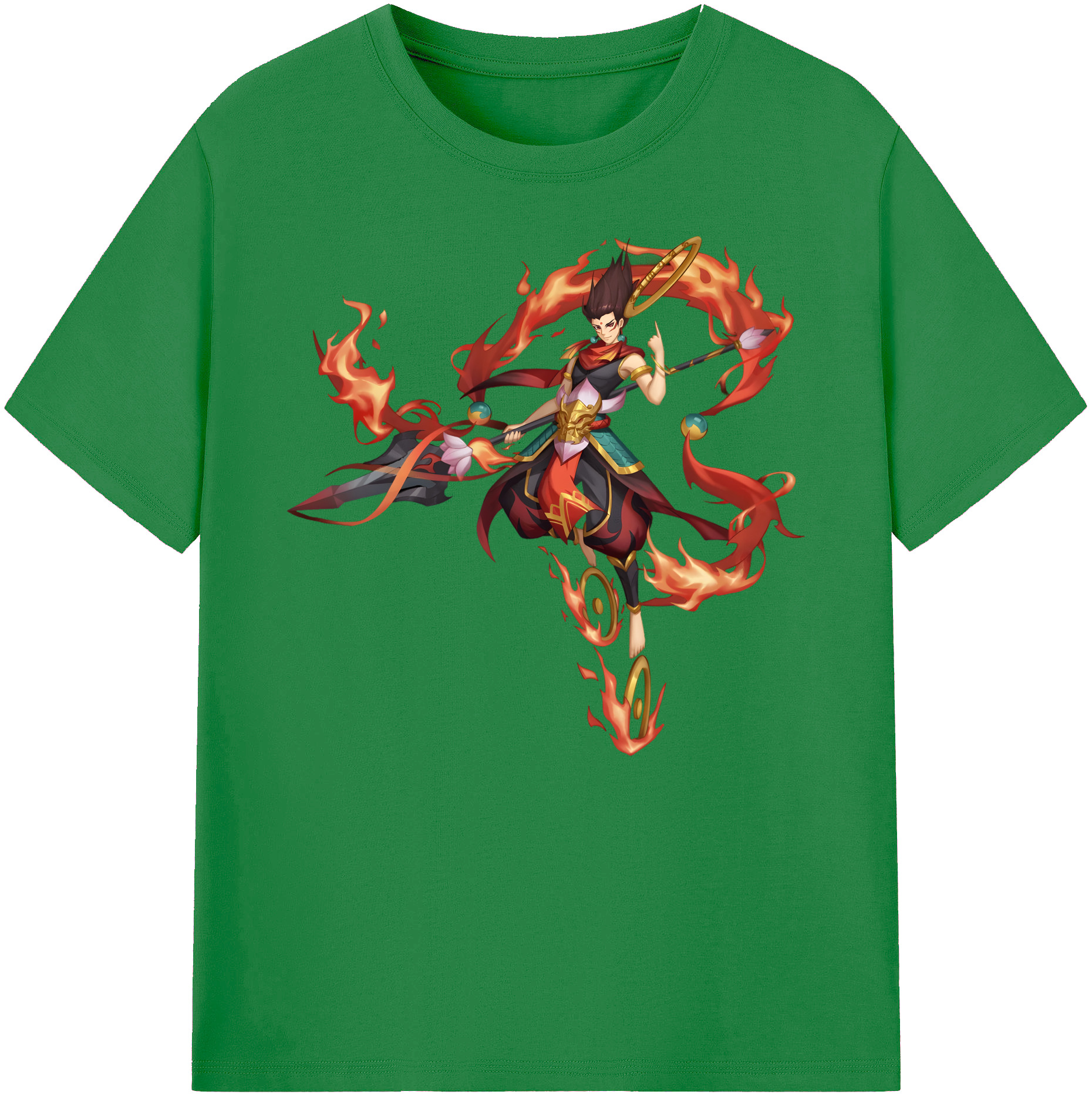 （画像用） Ne Zha 2 ナタ 魔童の大暴れ 綿100％ メンズ半袖Tシャツ｜肌触りやわらか＆通気性