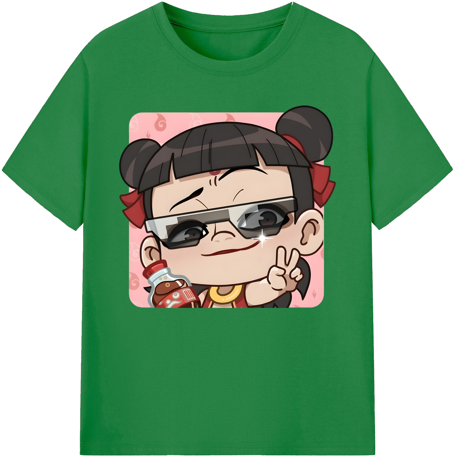 （画像用） Ne Zha 2 ナタ 魔童の大暴れ 綿100％ メンズ半袖Tシャツ｜肌触りやわらか＆通気性