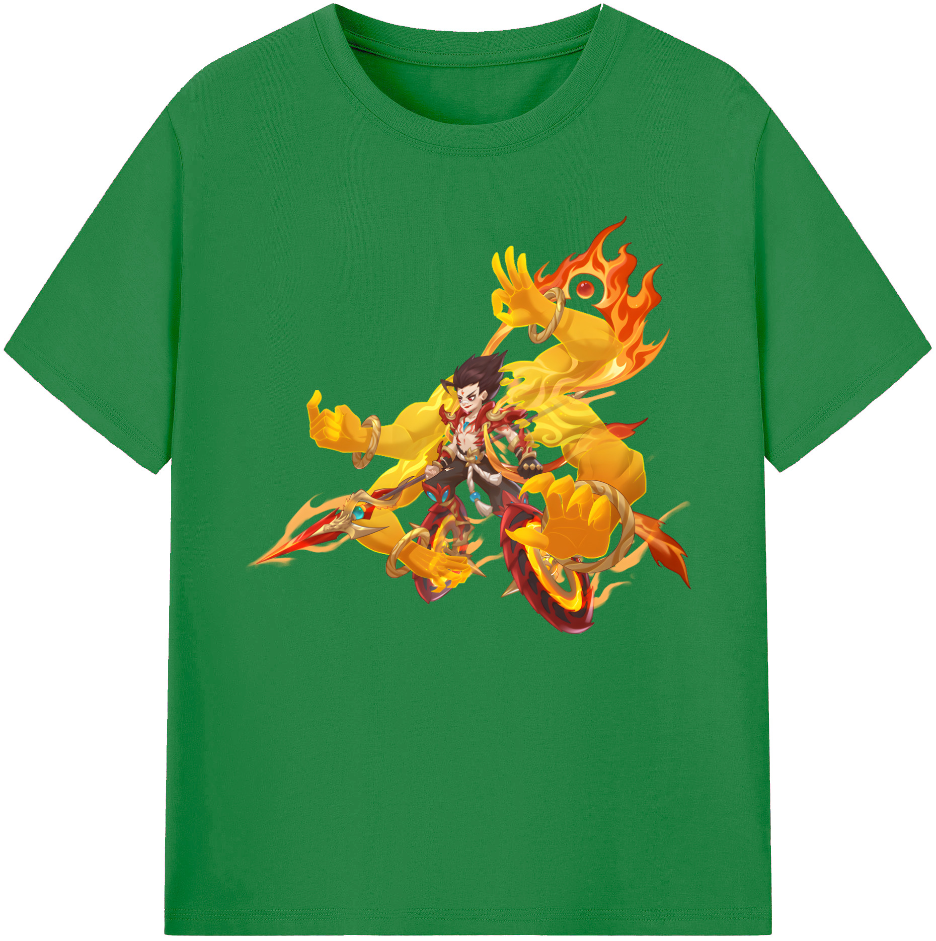 （画像用） Ne Zha 2 ナタ 魔童の大暴れ 綿100％ メンズ半袖Tシャツ｜肌触りやわらか＆通気性