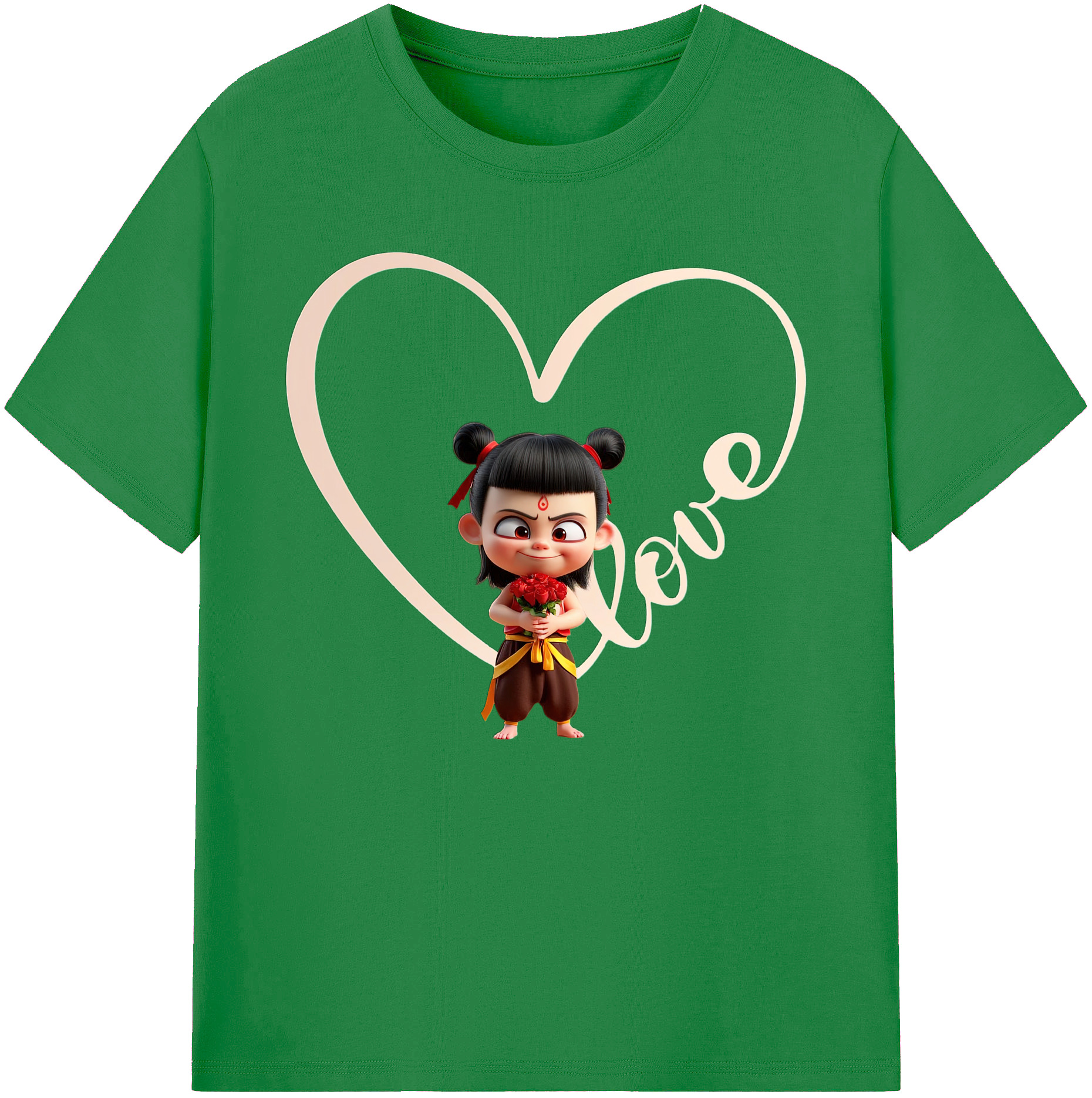 （画像用） Ne Zha 2 ナタ 魔童の大暴れ 綿100％ メンズ半袖Tシャツ｜肌触りやわらか＆通気性