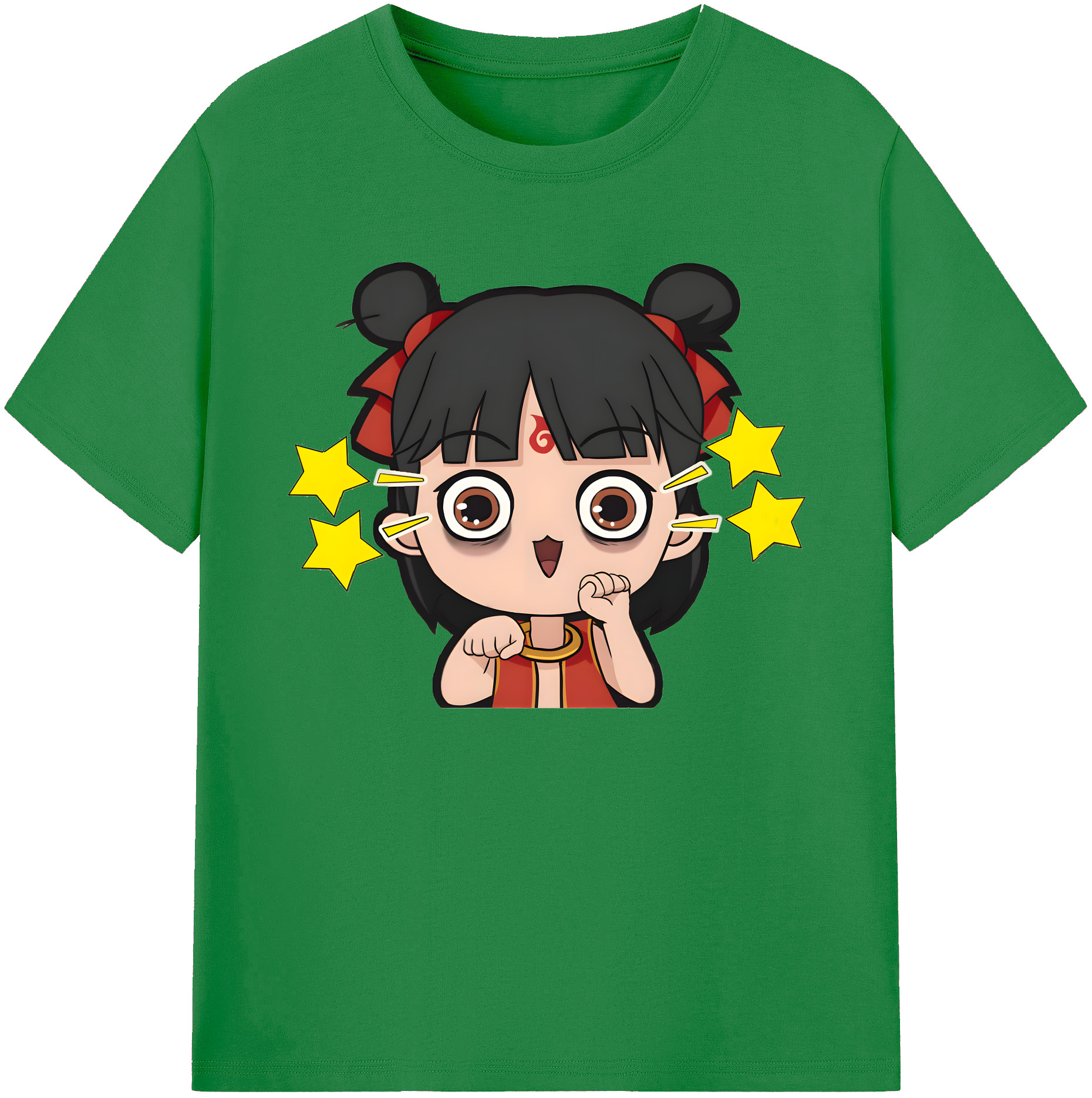 （画像用） Ne Zha 2 ナタ 魔童の大暴れ 綿100％ メンズ半袖Tシャツ｜肌触りやわらか＆通気性