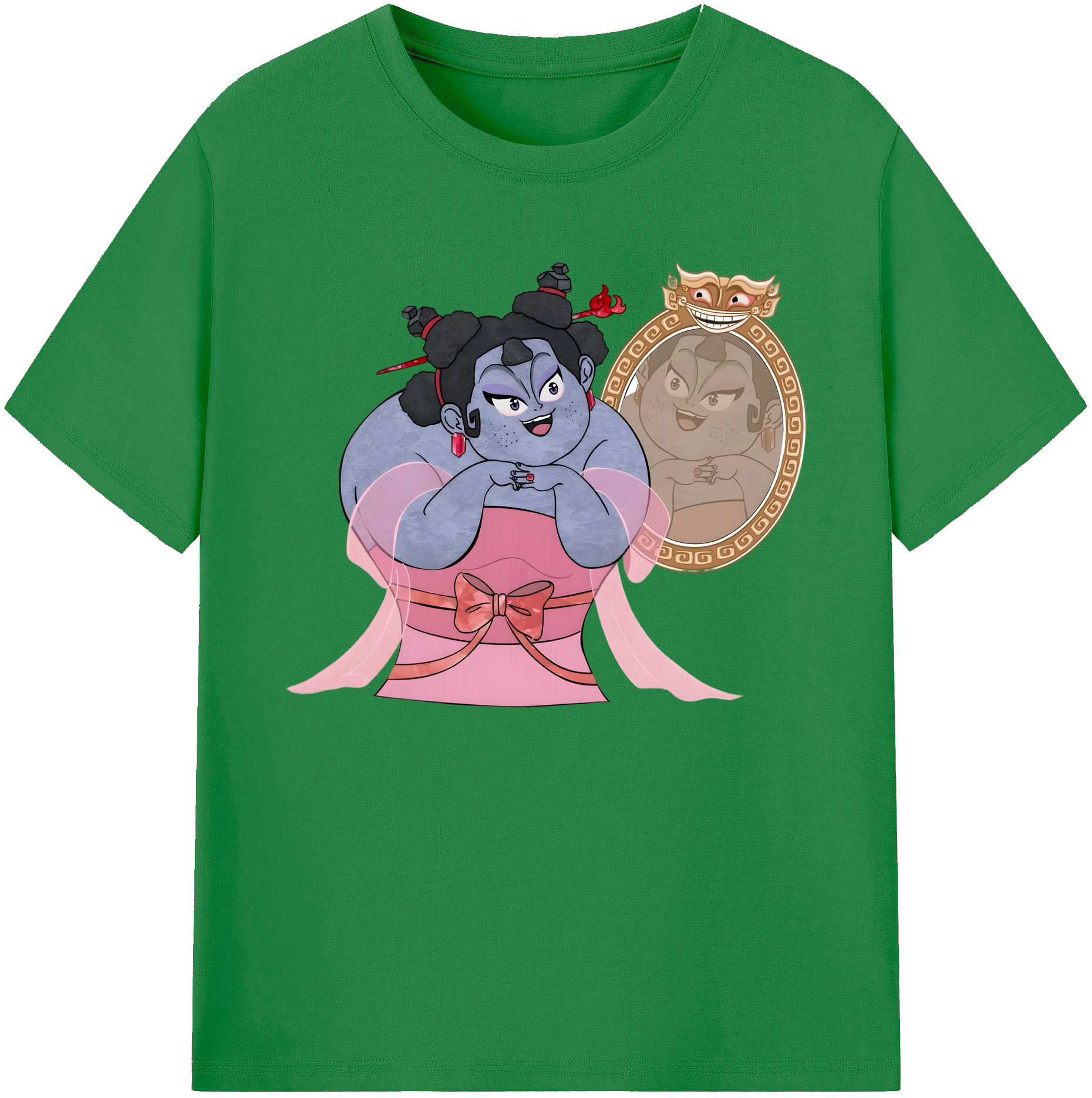 （画像用） Ne Zha 2 ナタ 魔童の大暴れ 綿100％ メンズ半袖Tシャツ｜肌触りやわらか＆通気性