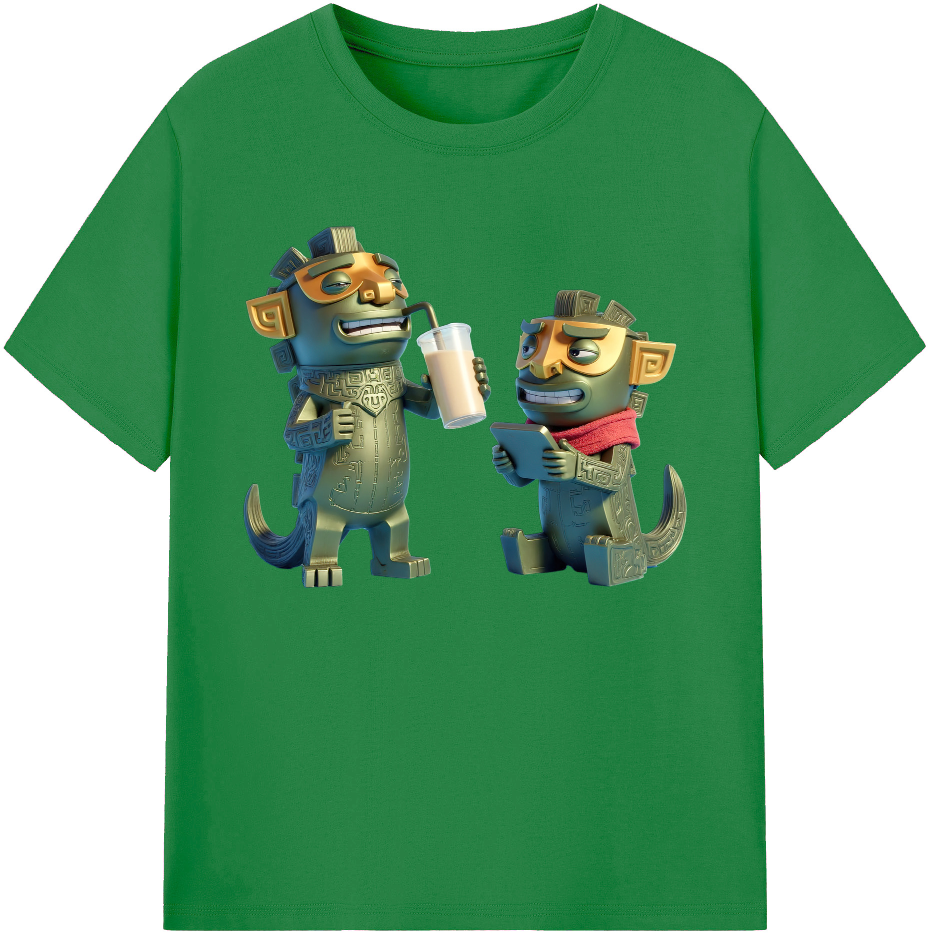 （画像用） Ne Zha 2 ナタ 魔童の大暴れ 綿100％ メンズ半袖Tシャツ｜肌触りやわらか＆通気性