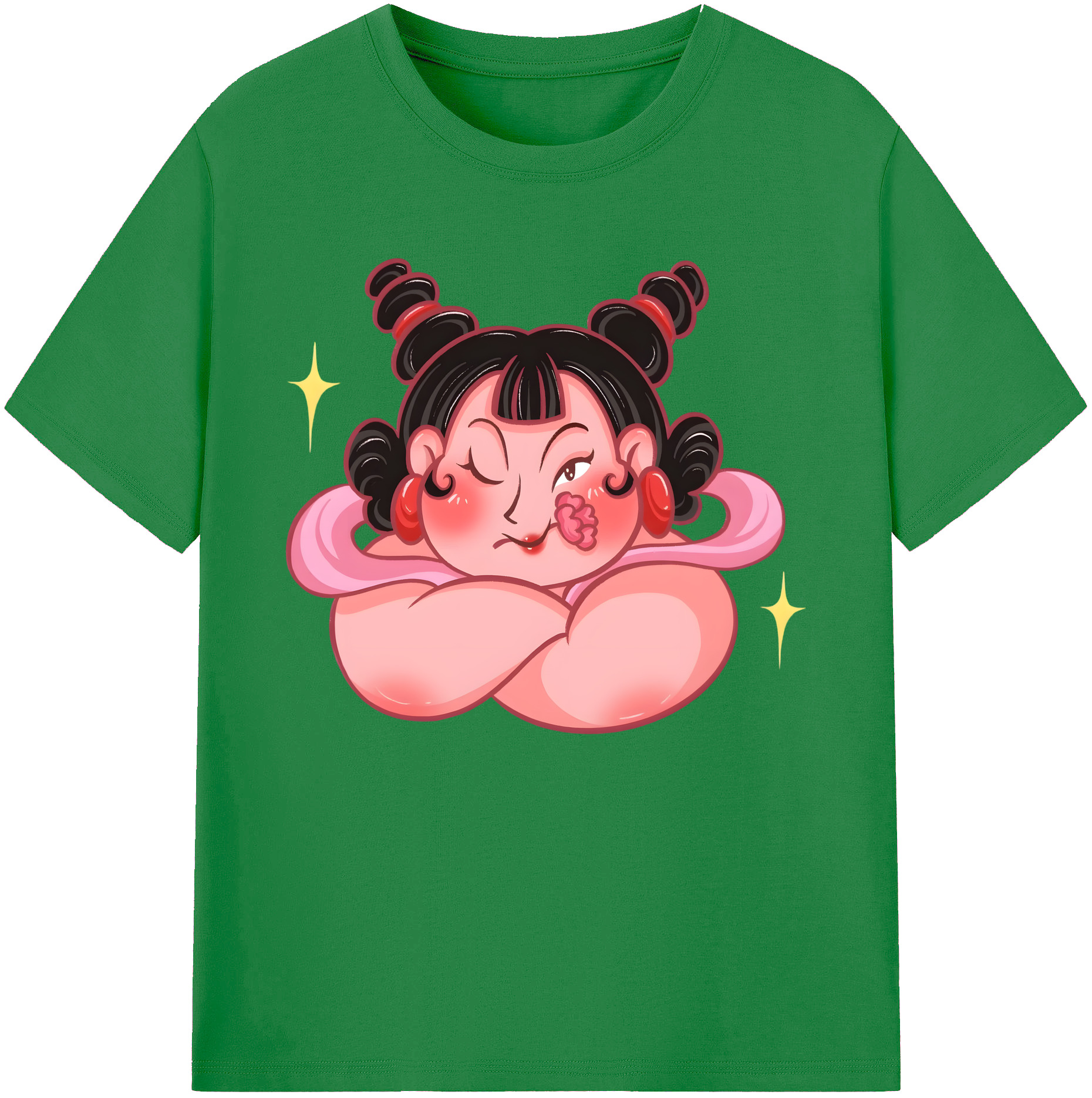 （画像用） Ne Zha 2 ナタ 魔童の大暴れ 綿100％ メンズ半袖Tシャツ｜肌触りやわらか＆通気性