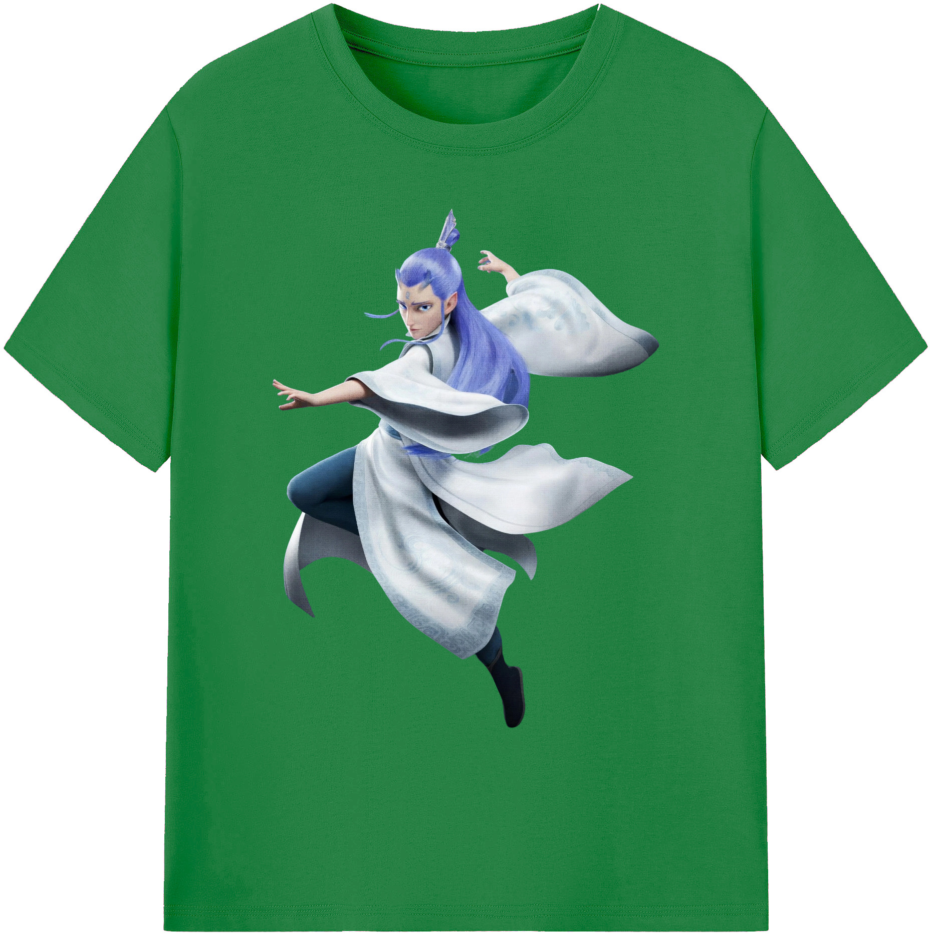 （画像用） Ne Zha 2 ナタ 魔童の大暴れ 綿100％ メンズ半袖Tシャツ｜肌触りやわらか＆通気性