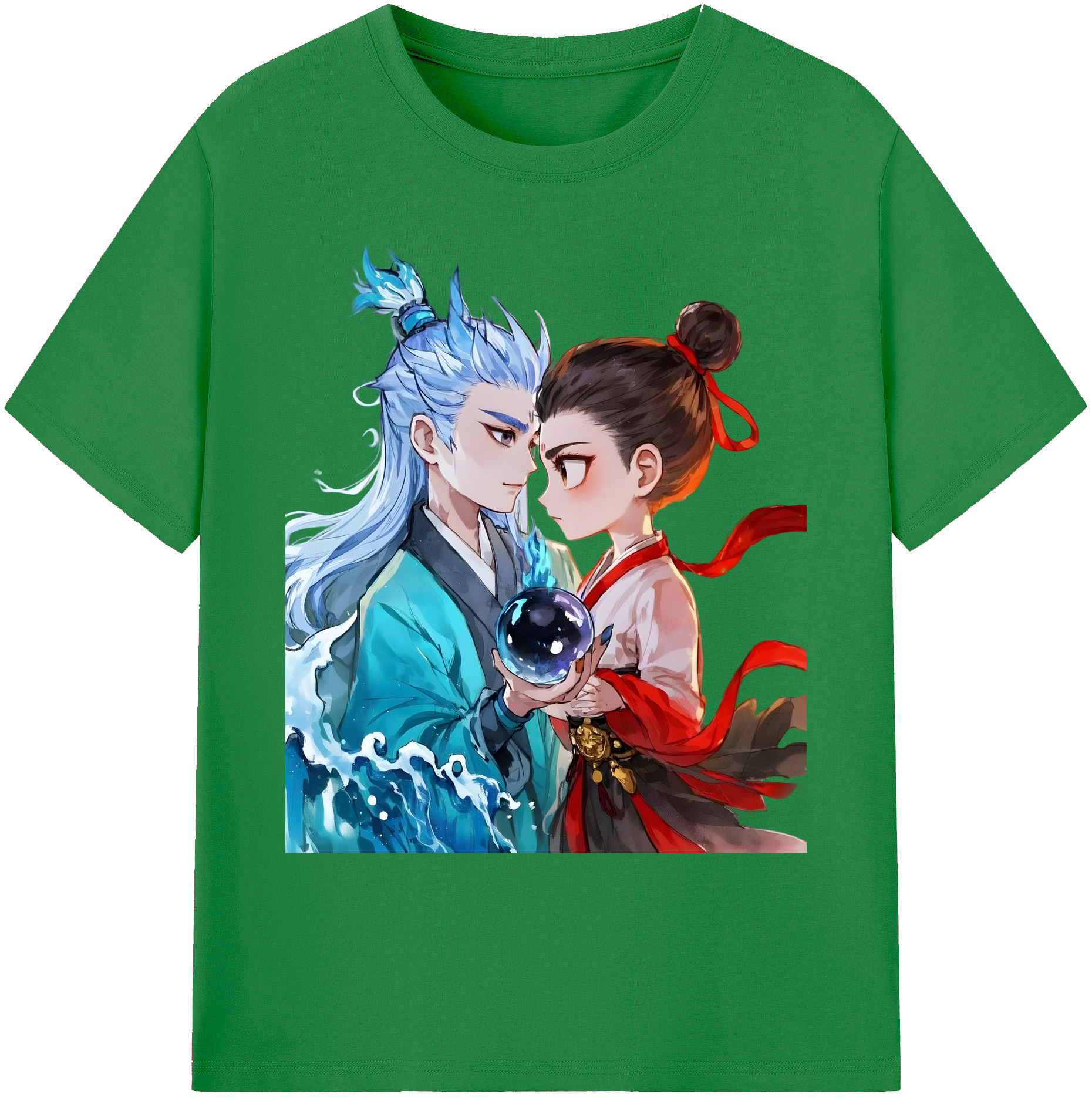 （画像用） Ne Zha 2 ナタ 魔童の大暴れ 綿100％ メンズ半袖Tシャツ｜肌触りやわらか＆通気性