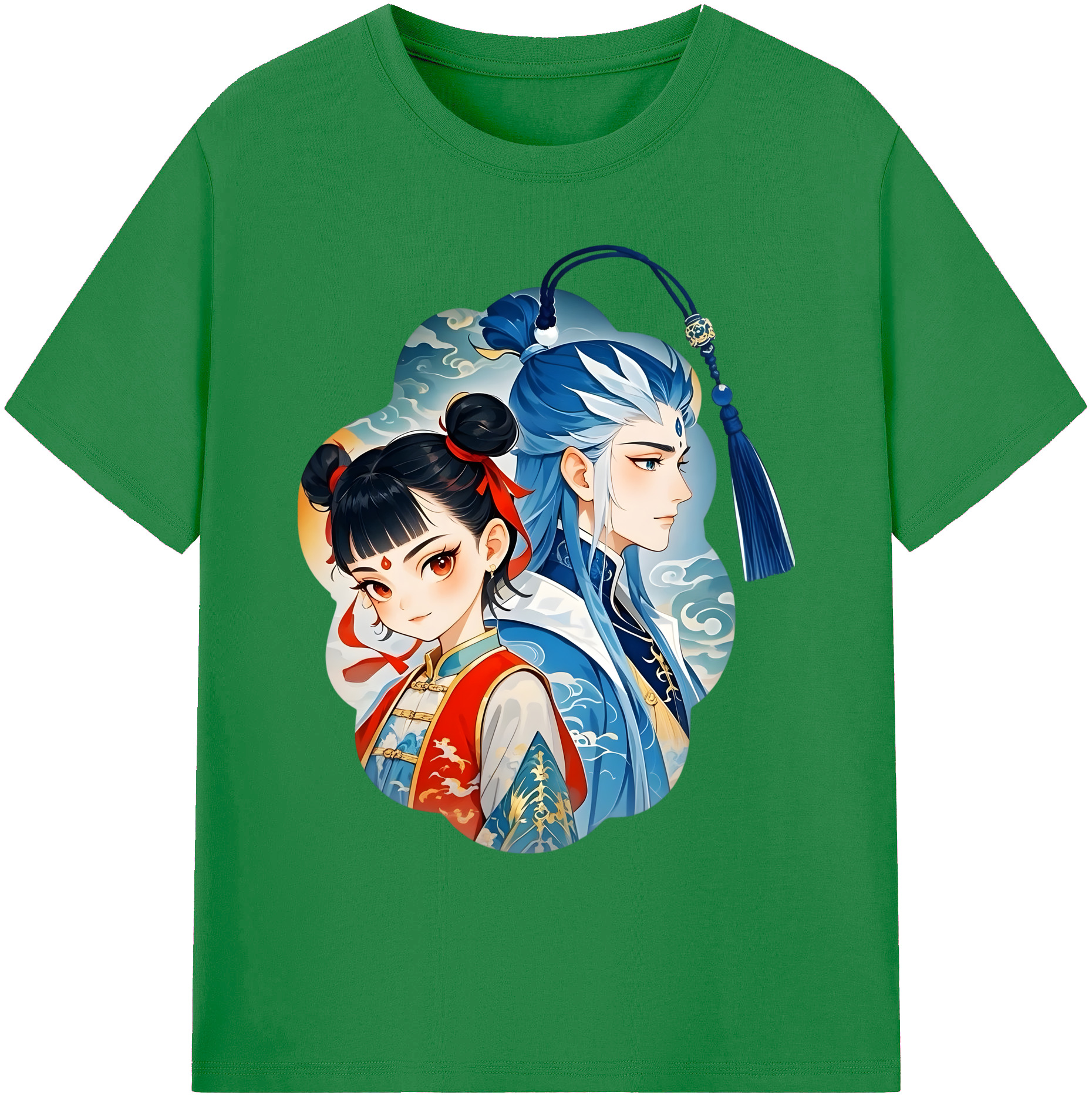 （画像用） Ne Zha 2 ナタ 魔童の大暴れ 綿100％ メンズ半袖Tシャツ｜肌触りやわらか＆通気性