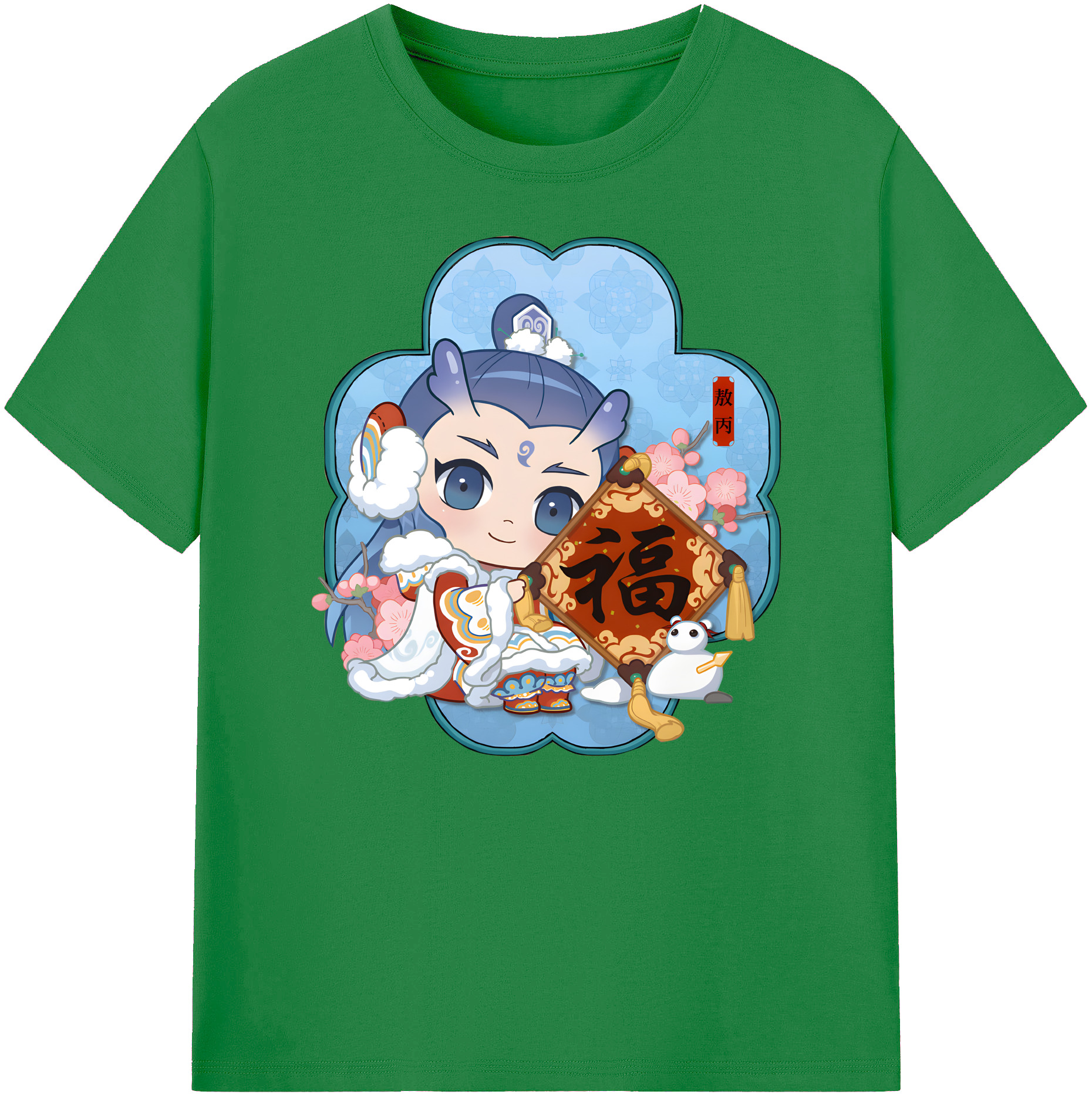 （画像用） Ne Zha 2 ナタ 魔童の大暴れ 綿100％ メンズ半袖Tシャツ｜肌触りやわらか＆通気性