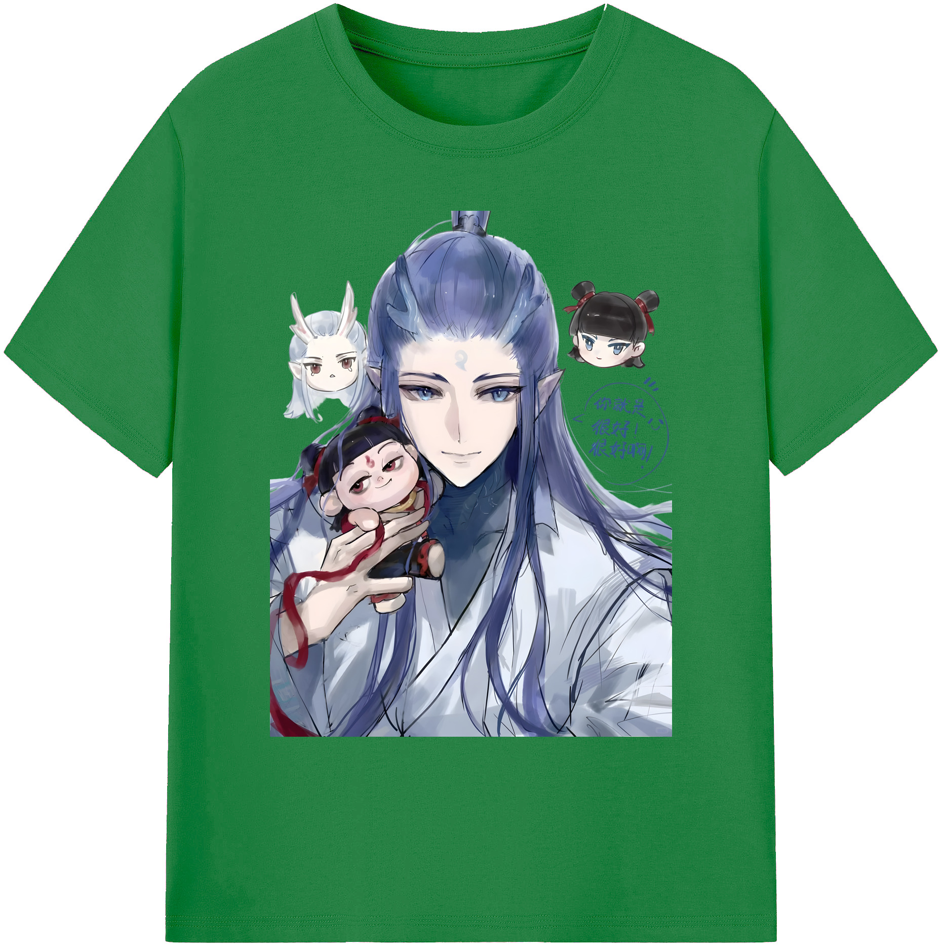 （画像用） Ne Zha 2 ナタ 魔童の大暴れ 綿100％ メンズ半袖Tシャツ｜肌触りやわらか＆通気性