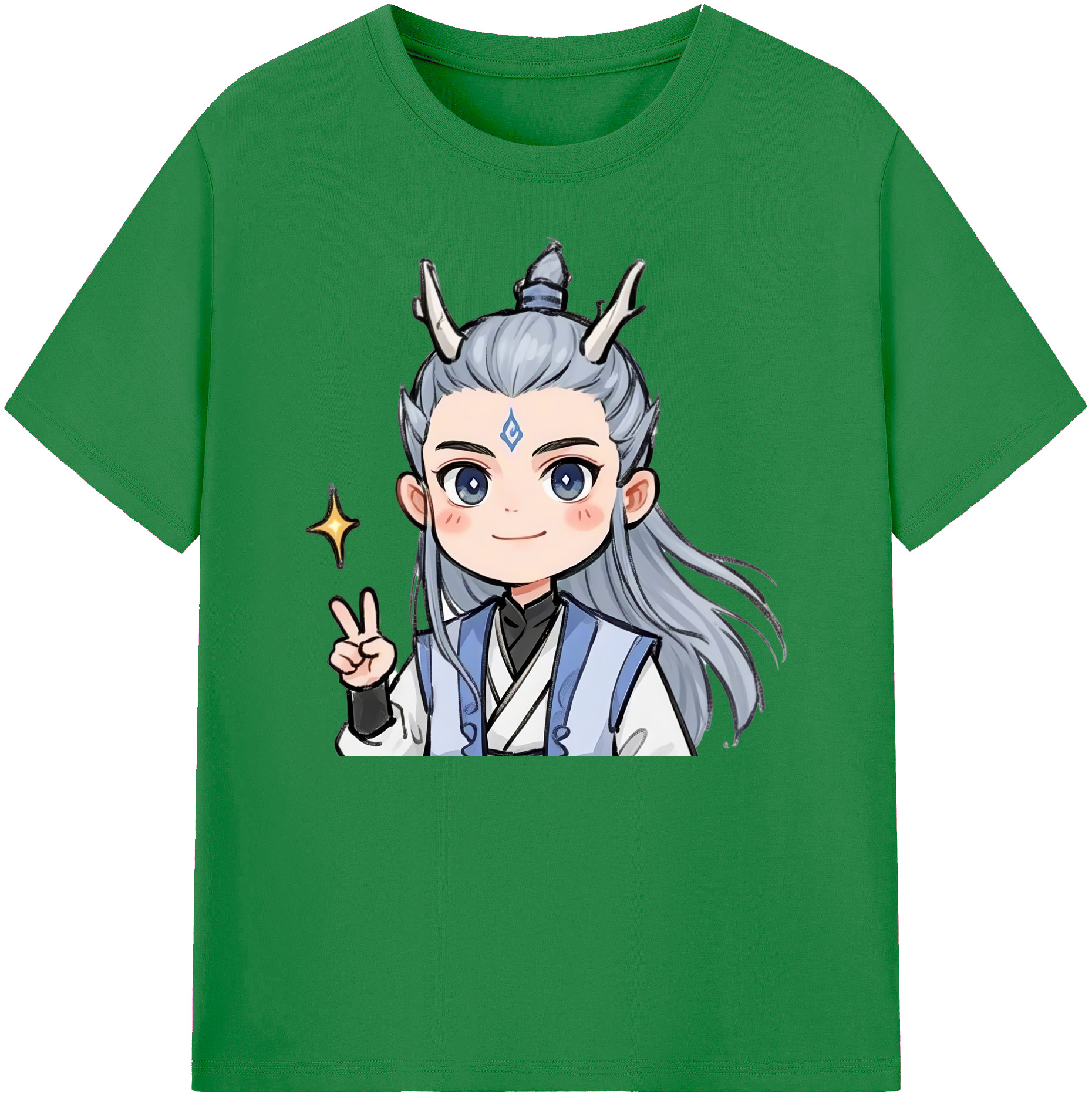 （画像用） Ne Zha 2 ナタ 魔童の大暴れ 綿100％ メンズ半袖Tシャツ｜肌触りやわらか＆通気性