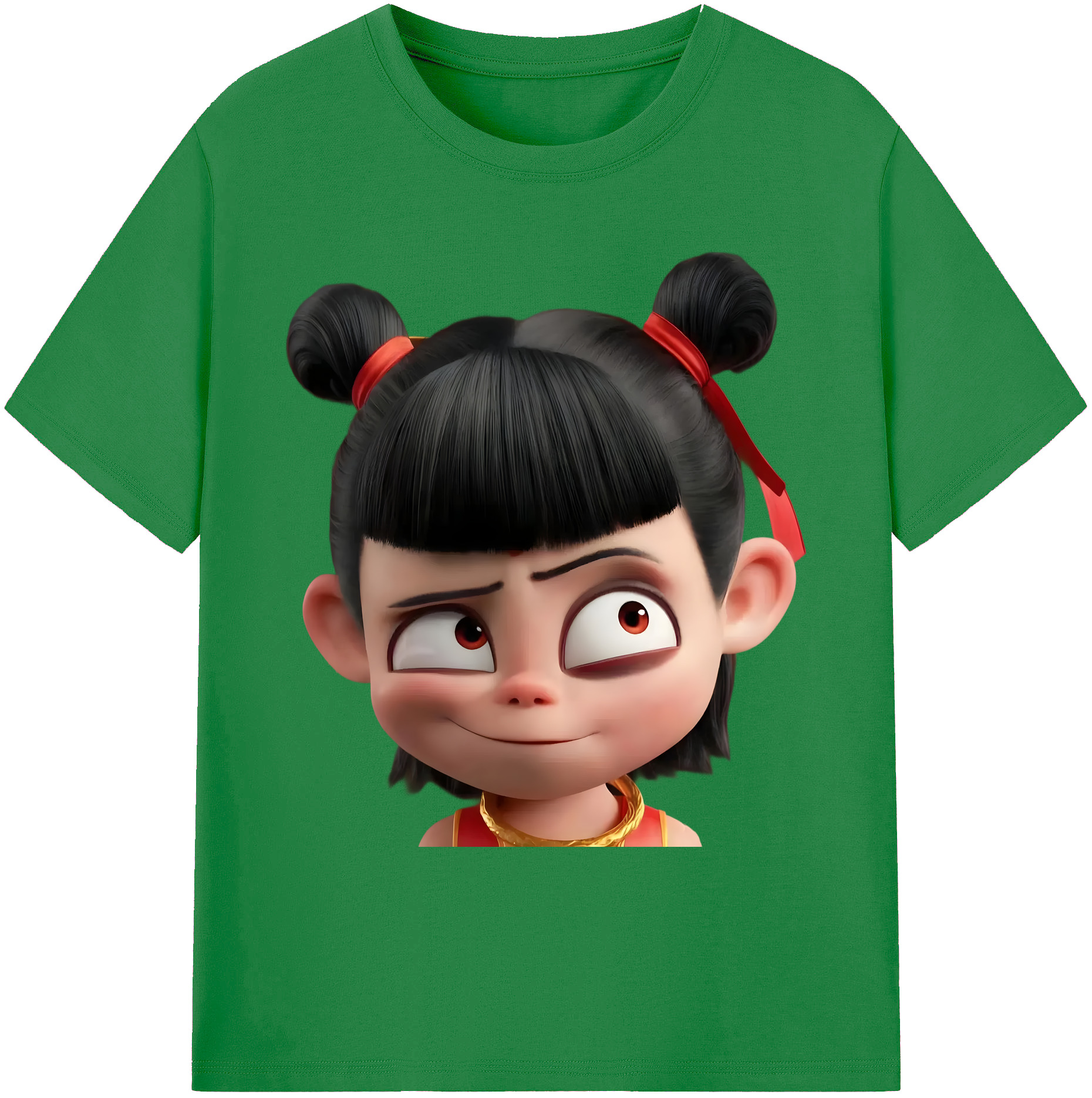 （画像用） Ne Zha 2 ナタ 魔童の大暴れ 綿100％ メンズ半袖Tシャツ｜肌触りやわらか＆通気性