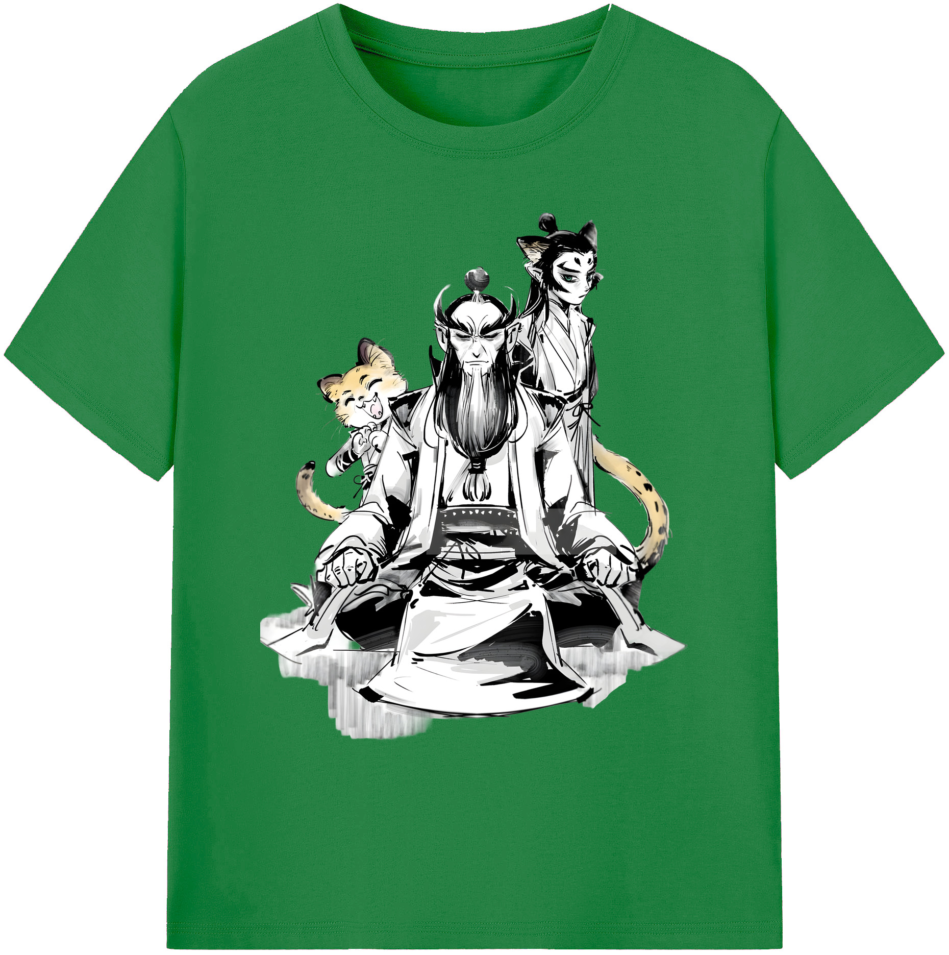 （画像用） Ne Zha 2 ナタ 魔童の大暴れ 綿100％ メンズ半袖Tシャツ｜肌触りやわらか＆通気性