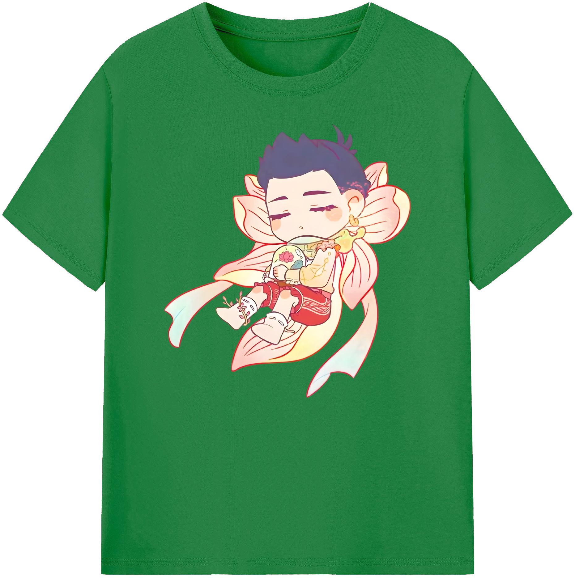 （画像用） Ne Zha 2 ナタ 魔童の大暴れ 綿100％ メンズ半袖Tシャツ｜肌触りやわらか＆通気性